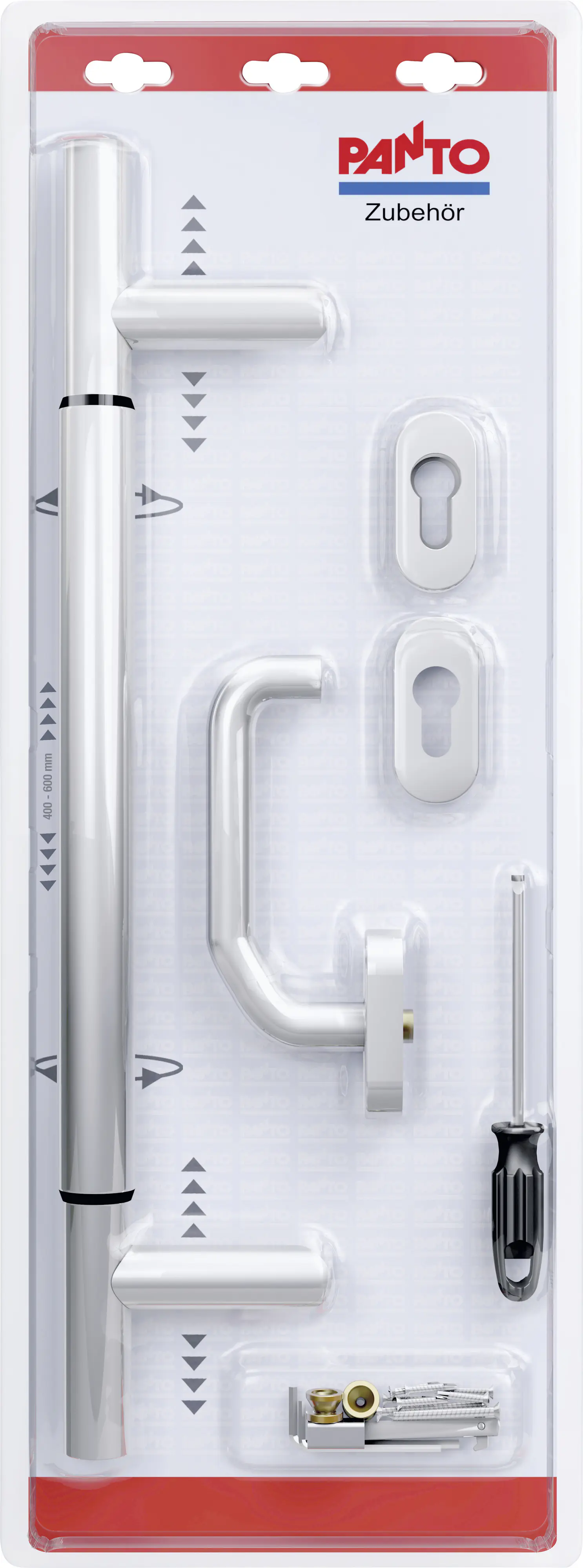 Panto Stoßgriff-Set Edelstahl 40 - 60 cm verstellbar