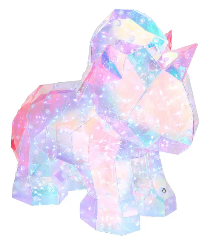 Globo LED-Dekoleuchte für Kinder Brondar Einhornlampe pink kristalloptik 