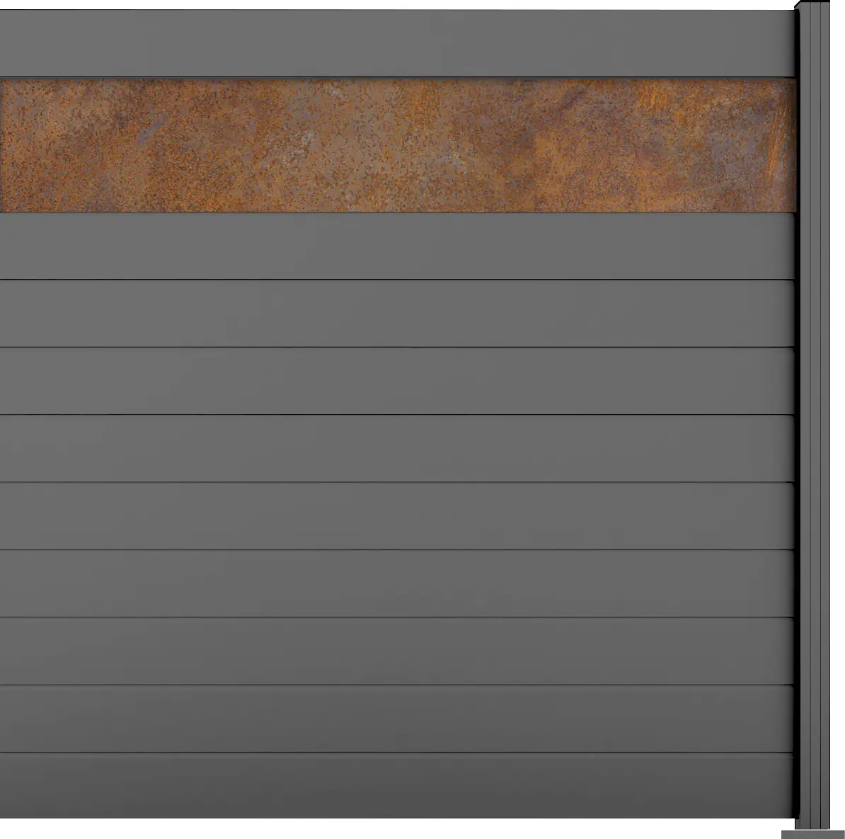 Ambiente Alu-Zaun Erweiterungsset Paneel 150 grau 187 x 184,2 cm  