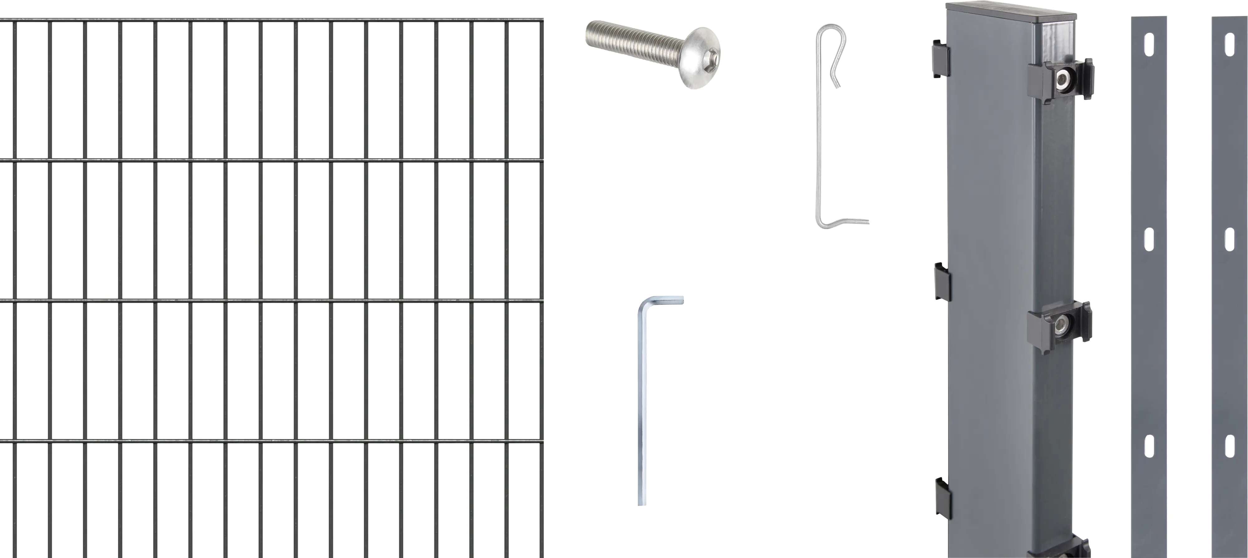 Alberts Gabionen Grundset Step² 200 x 180 cm, anthrazit