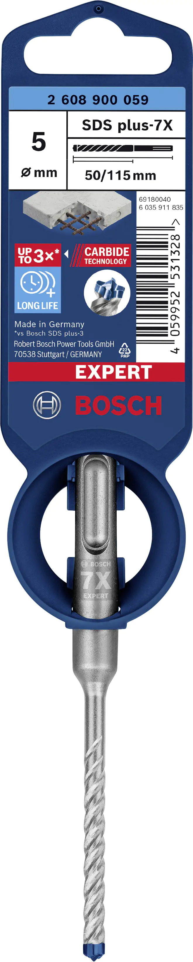 Bosch Expert SDS plus-7X Hammerbohrer Ø 5 mm