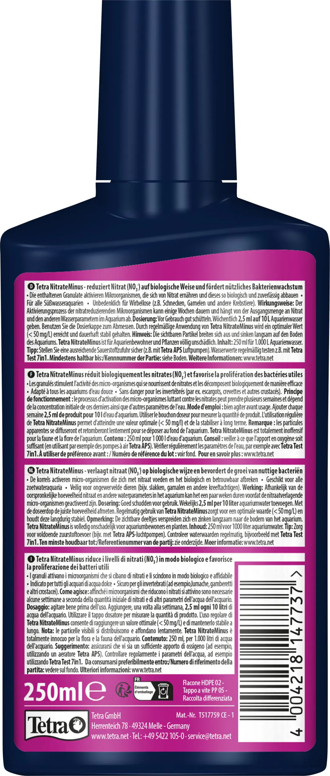 Tetra Aquariumpflege NitrateMinus 250 ml