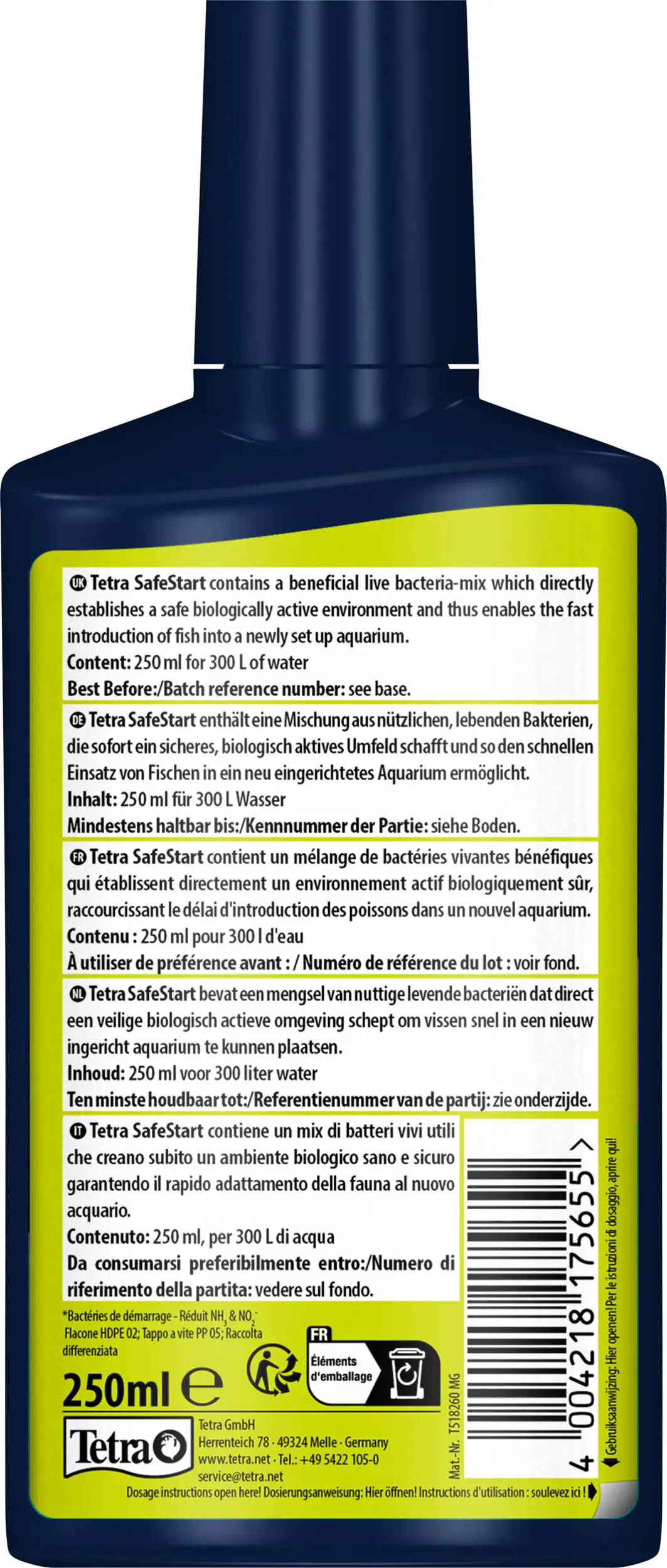Tetra Aquariumpflege SafeStart 250 ml