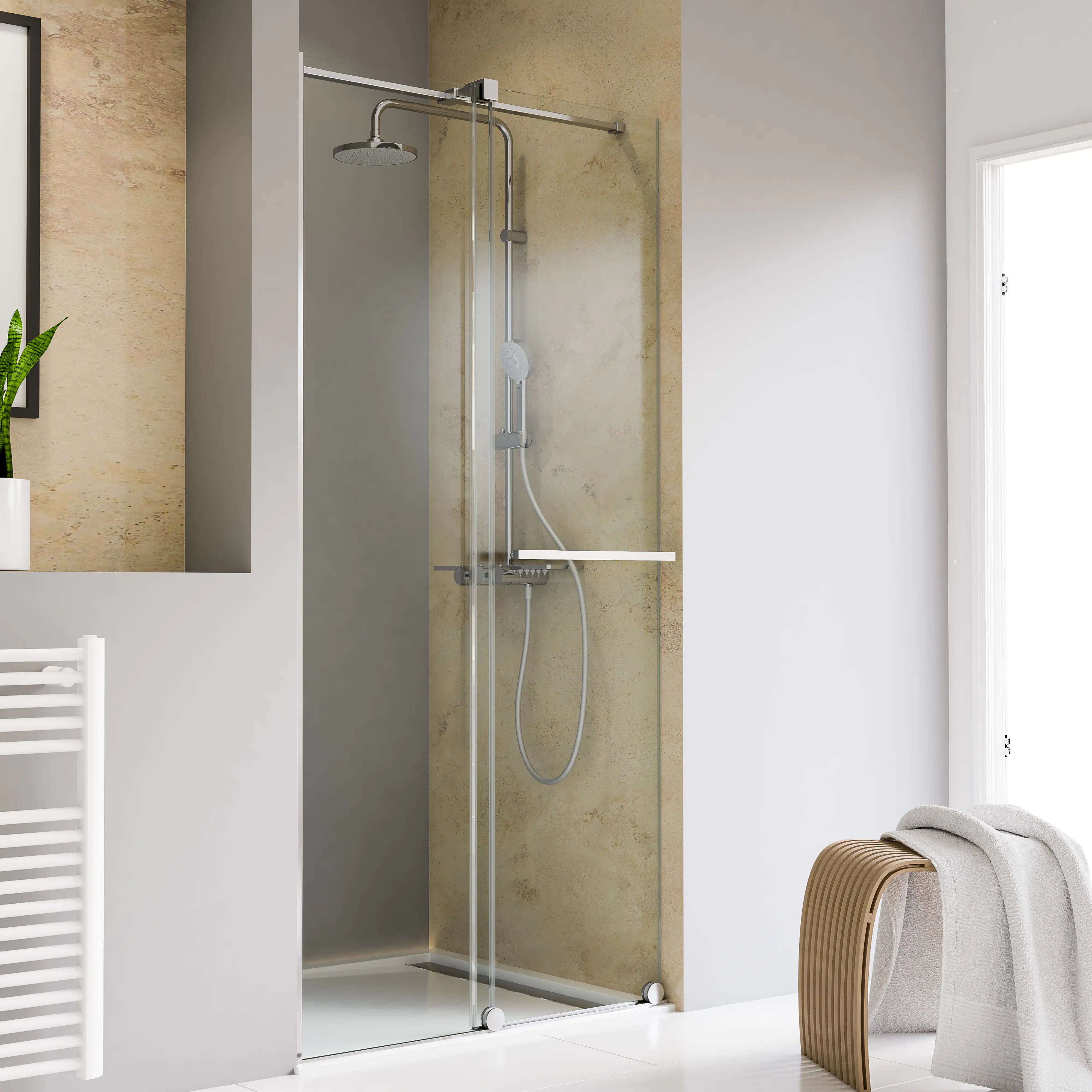 4060991060199 Schulte Nische Schiebetür 120 x 200 cm Toura