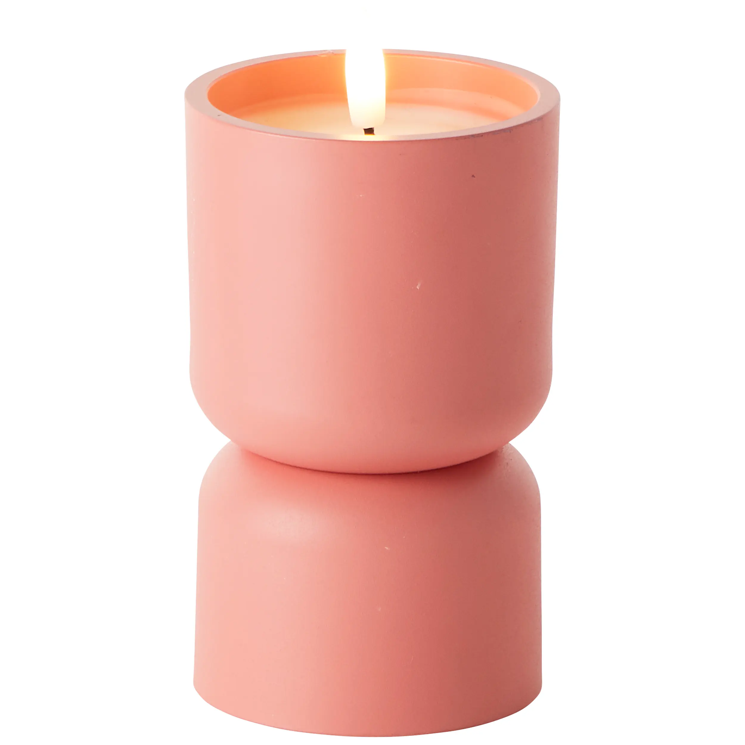 Brilliant LED Kerze batteriebetrieben mit Timer Ø 8 x 15 cm terrakotta