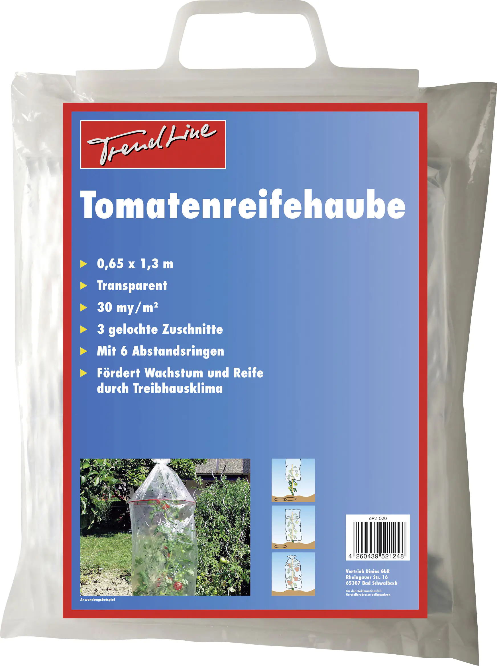 TrendLine Tomatenreifhaube 0,65 x 1,3 m