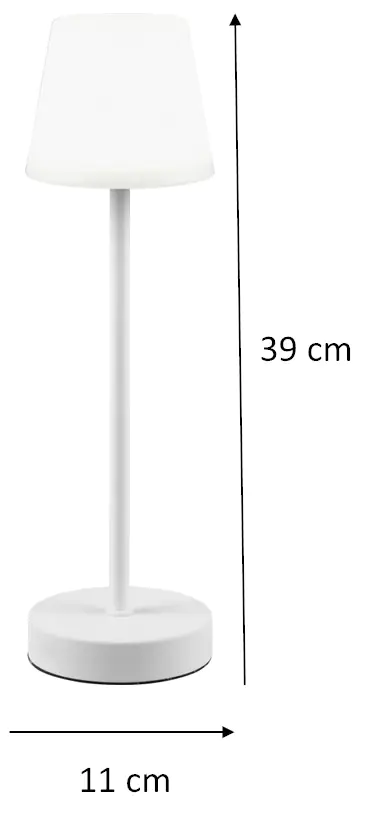 Reality Leuchten LED Akku-Tischleuchte Martinez weiß matt 39 cm TW Reality Leuchten LED Akku-Tischleuchte Martinez weiß matt 39 cm TW