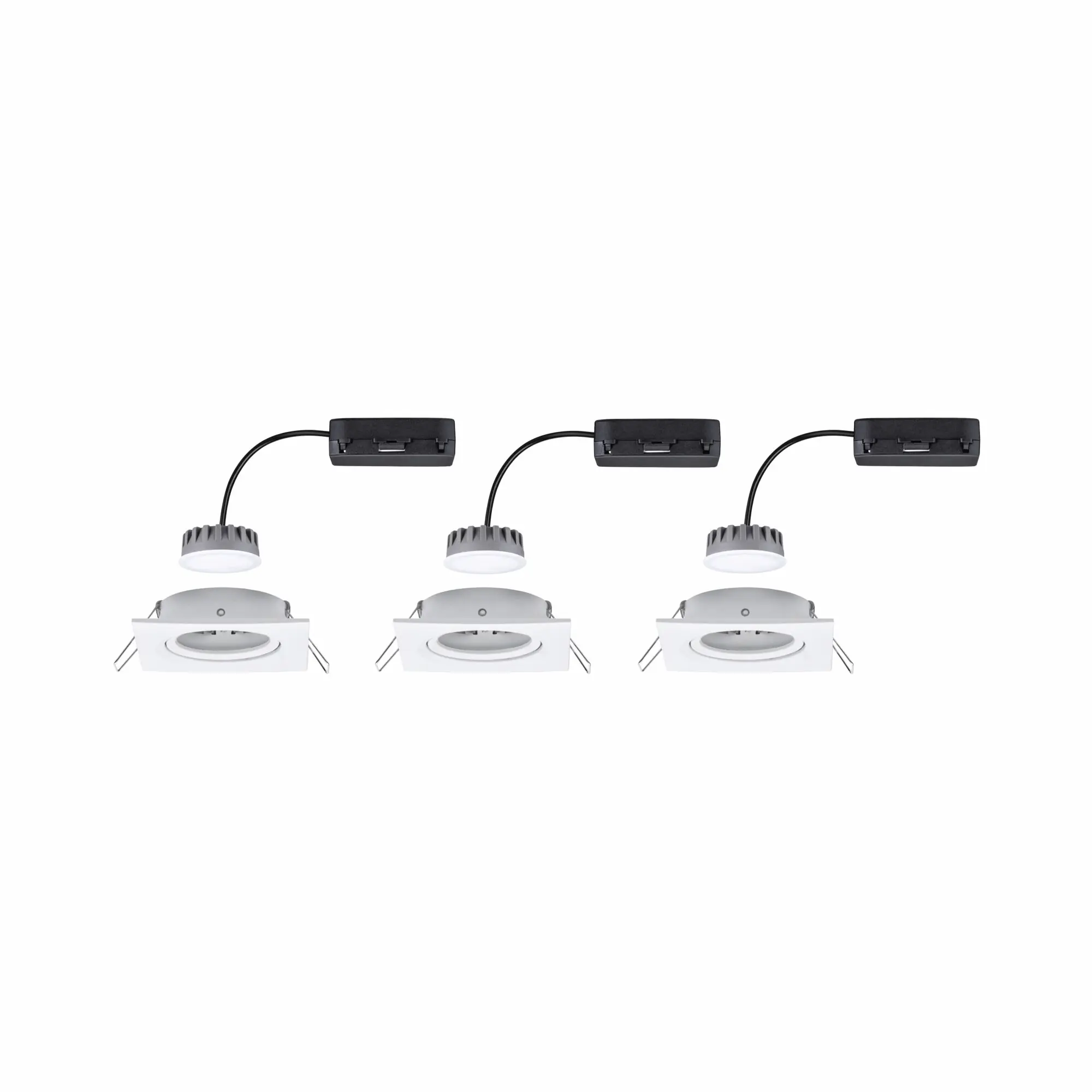 Paulmann LED-Einbauleuchte Nova Plus 8,4 cm warmweiß weiß matt dimmbar 3er Set