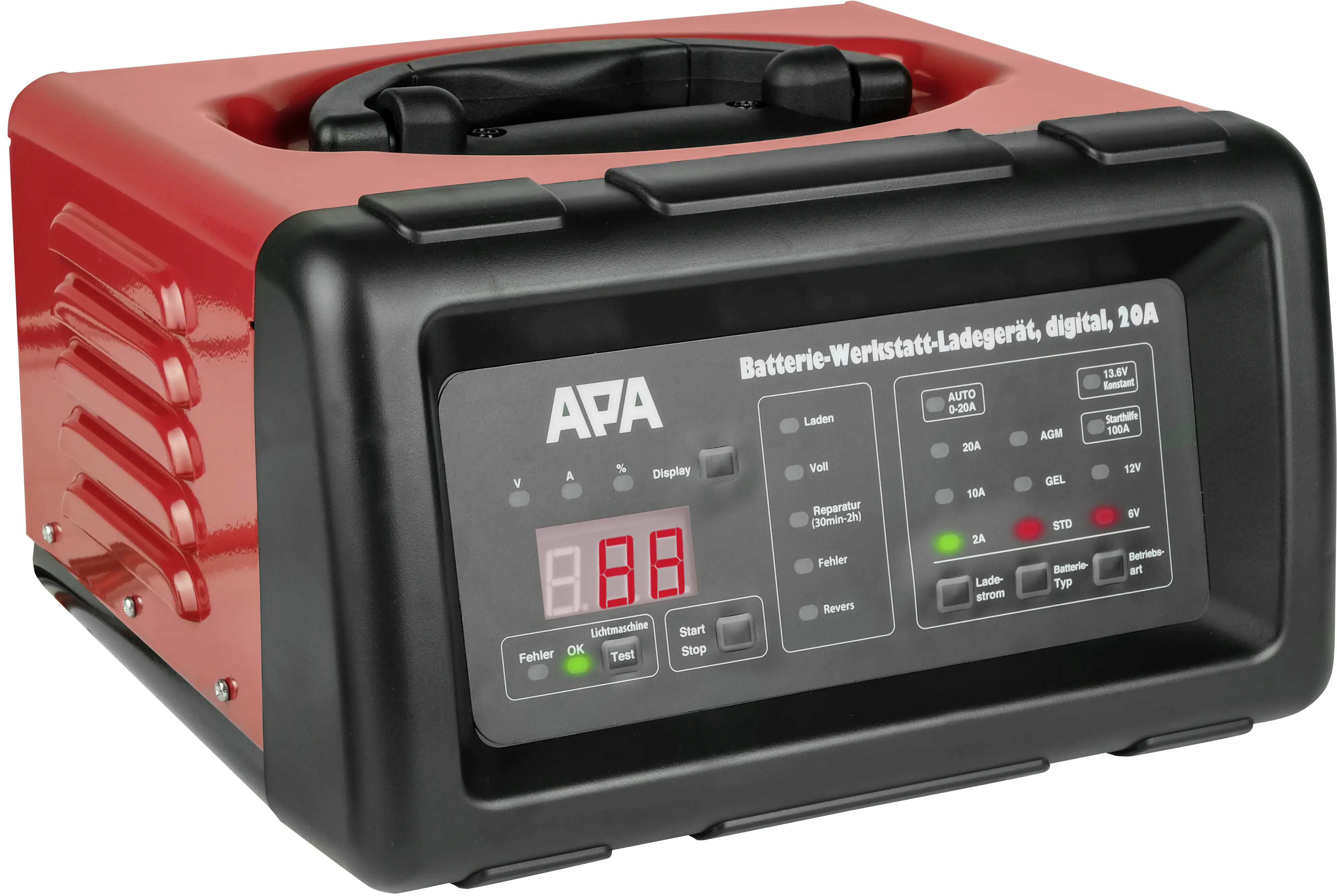APA Werkstatt-Ladegerät digital 6/12V, 20A APA Werkstatt-Ladegerät digital 6/12V, 20A