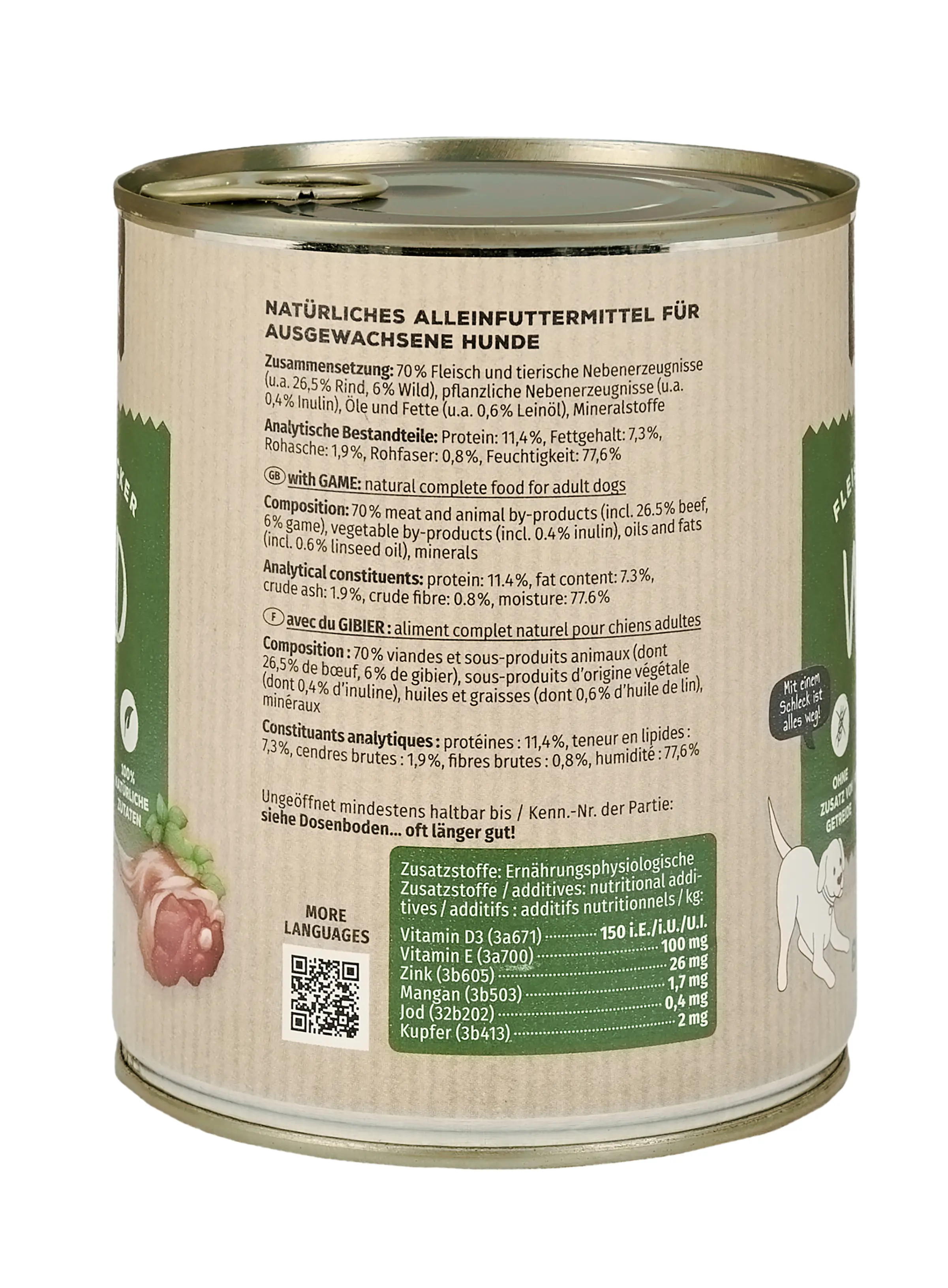 Primox Hundenassfutter Adult getreidefrei 800 g Wild