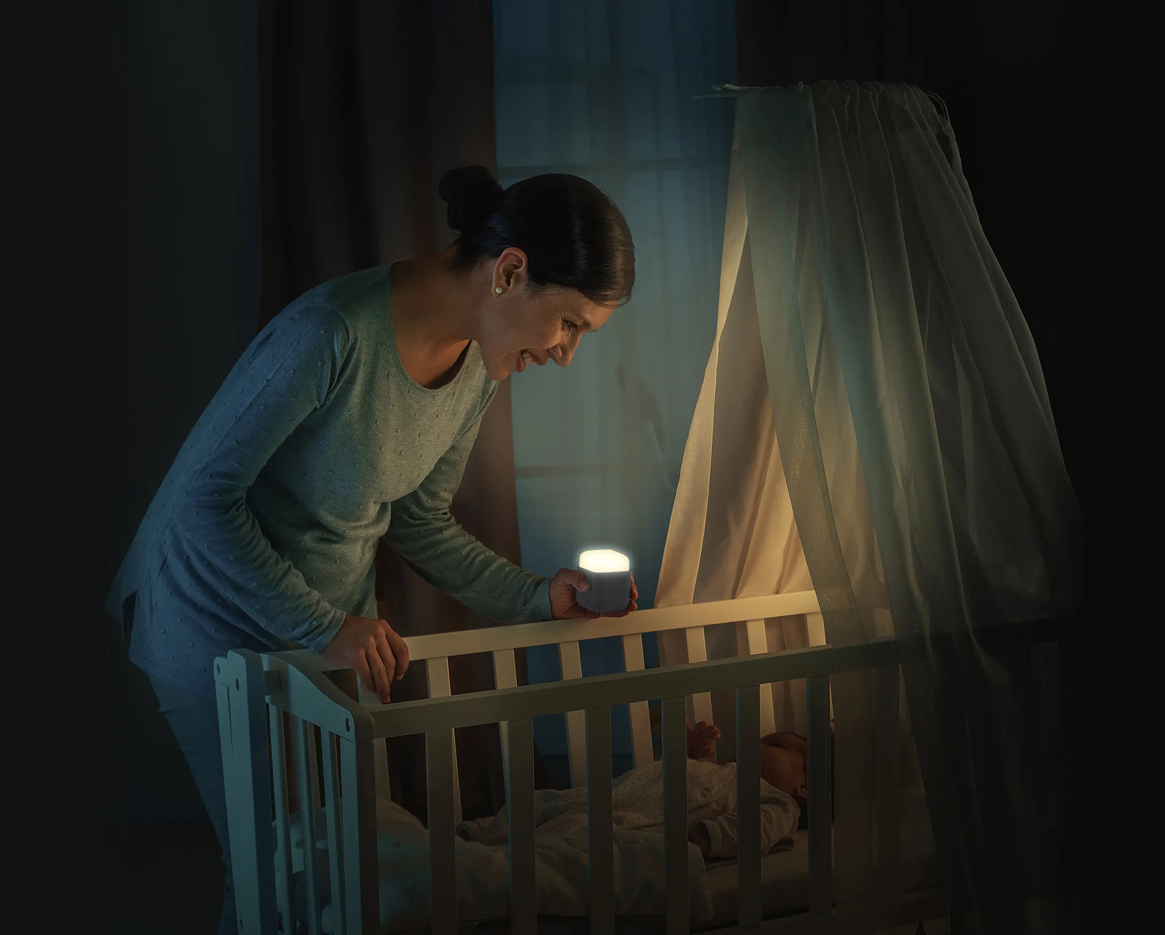 reer LED Nachtlicht 2-in-1 SleepLight hellgrau