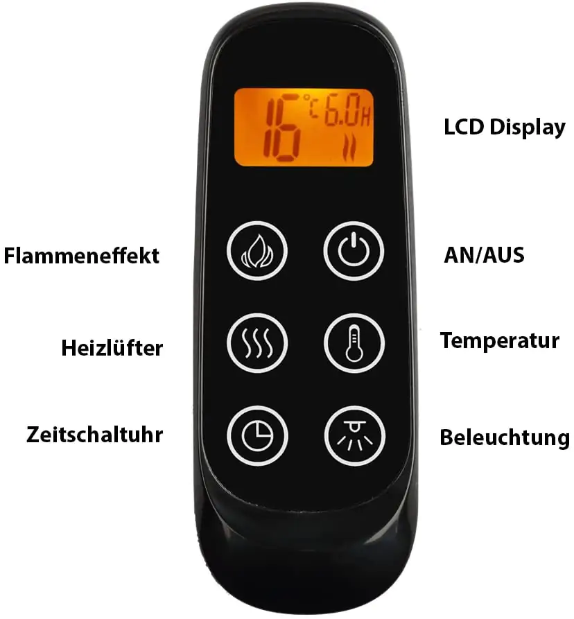 Balderia Elektrokamin Hektor dunkelbraun 2000 W Balderia Elektrokamin Hektor dunkelbraun 2000 W