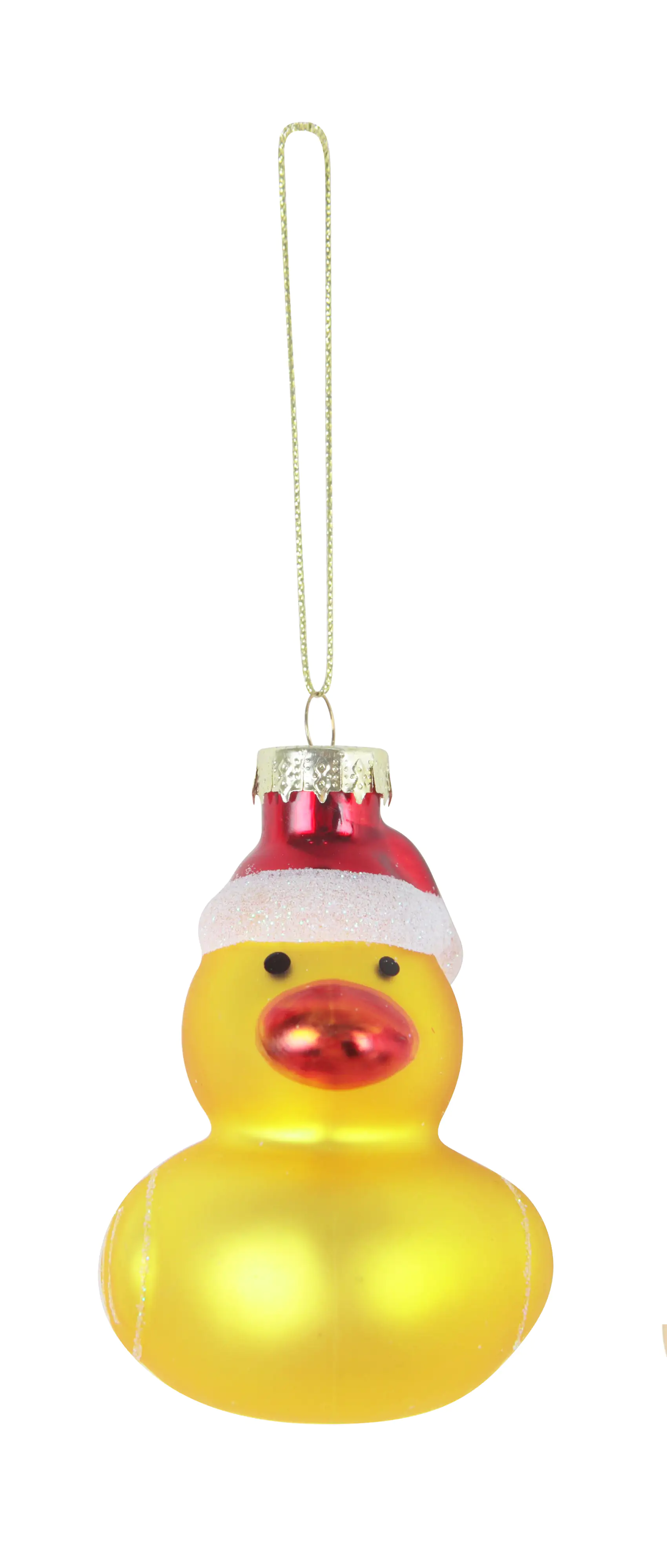 TrendLine Weihnachtskugel aus Glas Ente 9,5 x 6,5 cm gelb-rot TrendLine Weihnachtskugel aus Glas Ente 9,5 x 6,5 cm gelb-rot