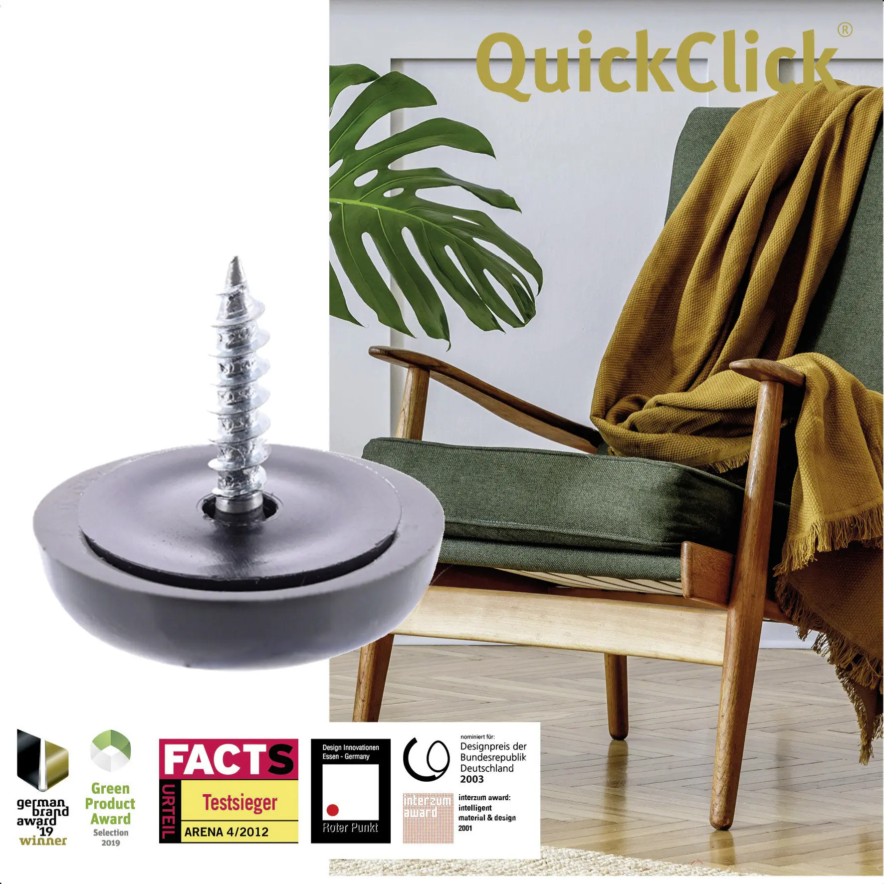 Wagner Möbelgleiter zum Anschrauben Black Slim schwarz grau Ø 20 mm - 4 Stück  Wagner Möbelgleiter zum Anschrauben Black Slim schwarz grau Ø 20 mm - 4 Stück