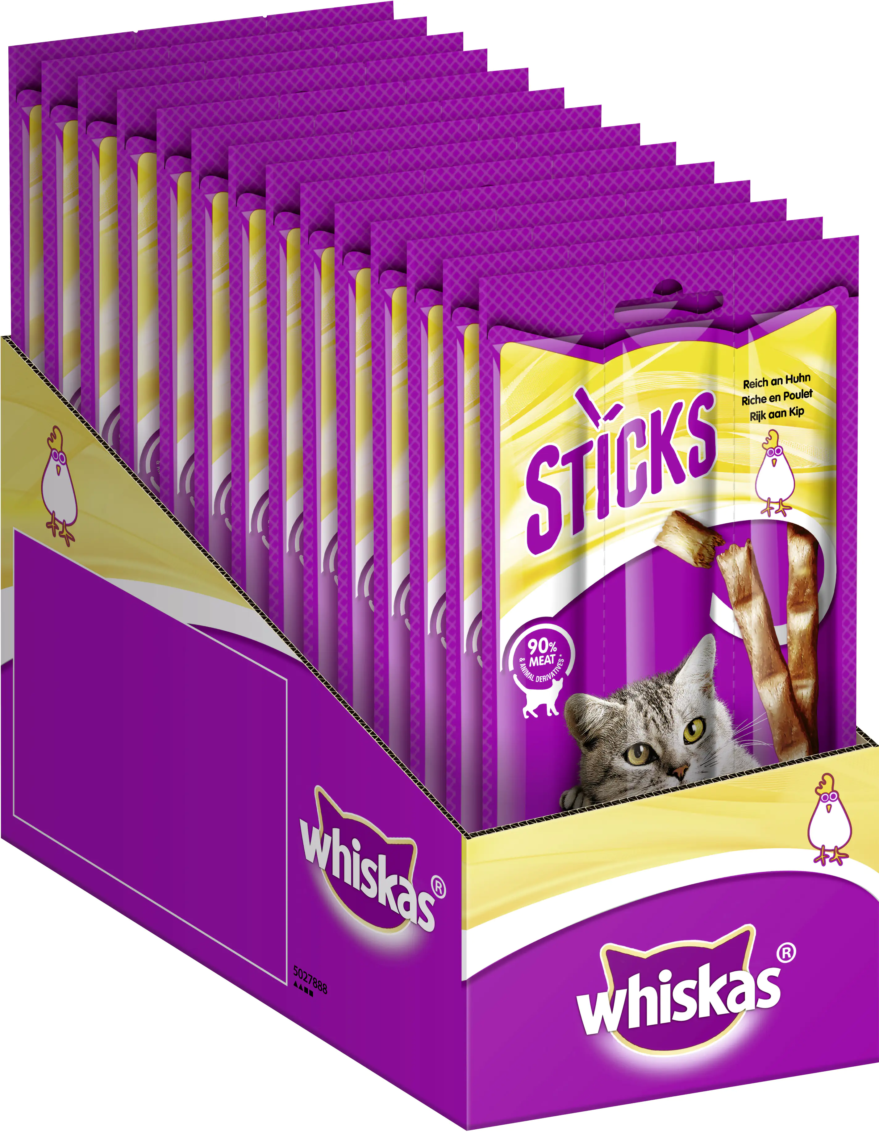 Whiskas Katzensnack Sticks Reich an Huhn 36 g / 6 Stück Whiskas Katzensnack Sticks Reich an Huhn 36 g / 6 Stück