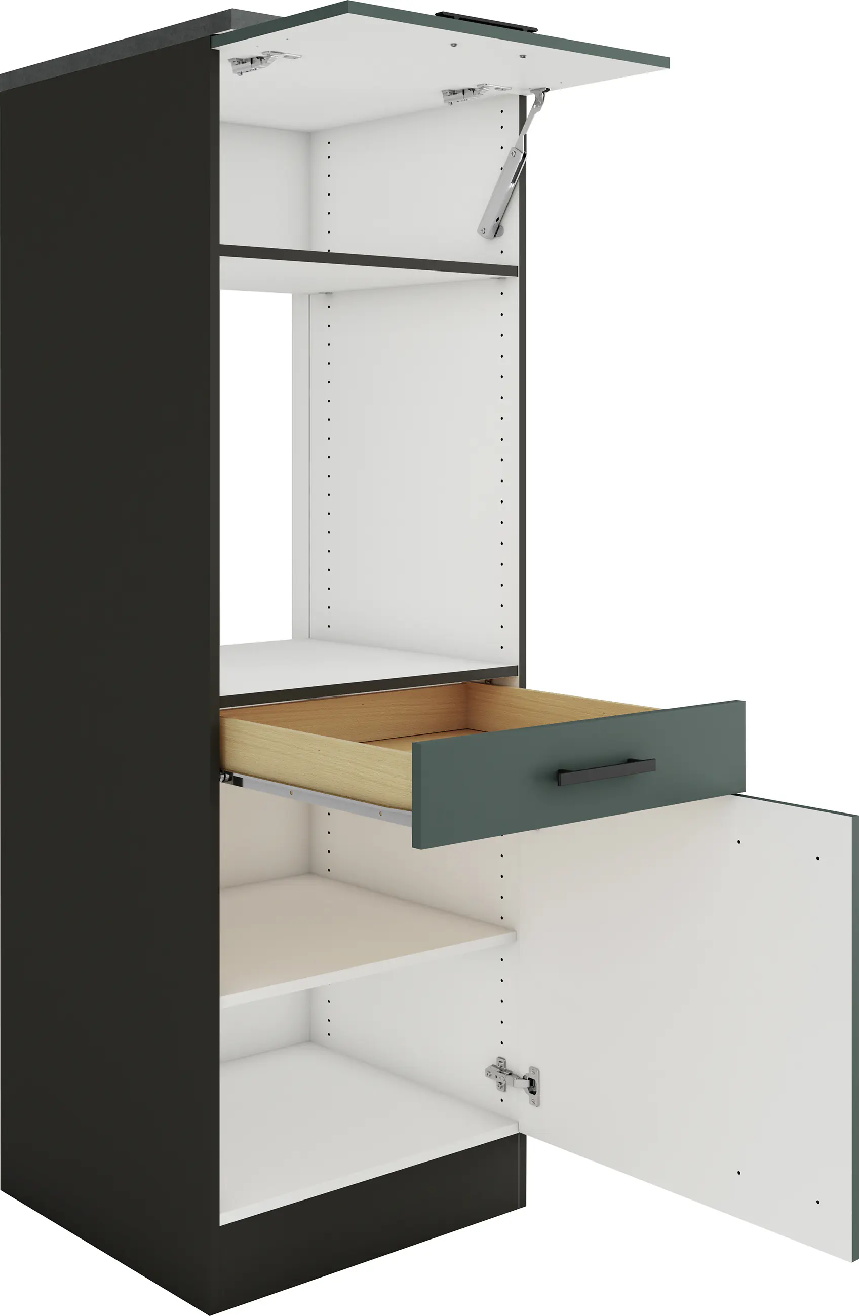 Optifit Midischrank Verona 405 steingrün/anthrazit 60 cm 