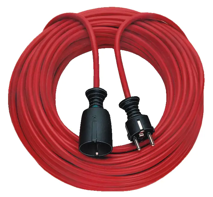 Kunststoff Verlängerungskabel 20 Meter für Innen H05VV-F 3G1,5 rot Kunststoff Verlängerungskabel 20 Meter für Innen H05VV-F 3G1,5 rot