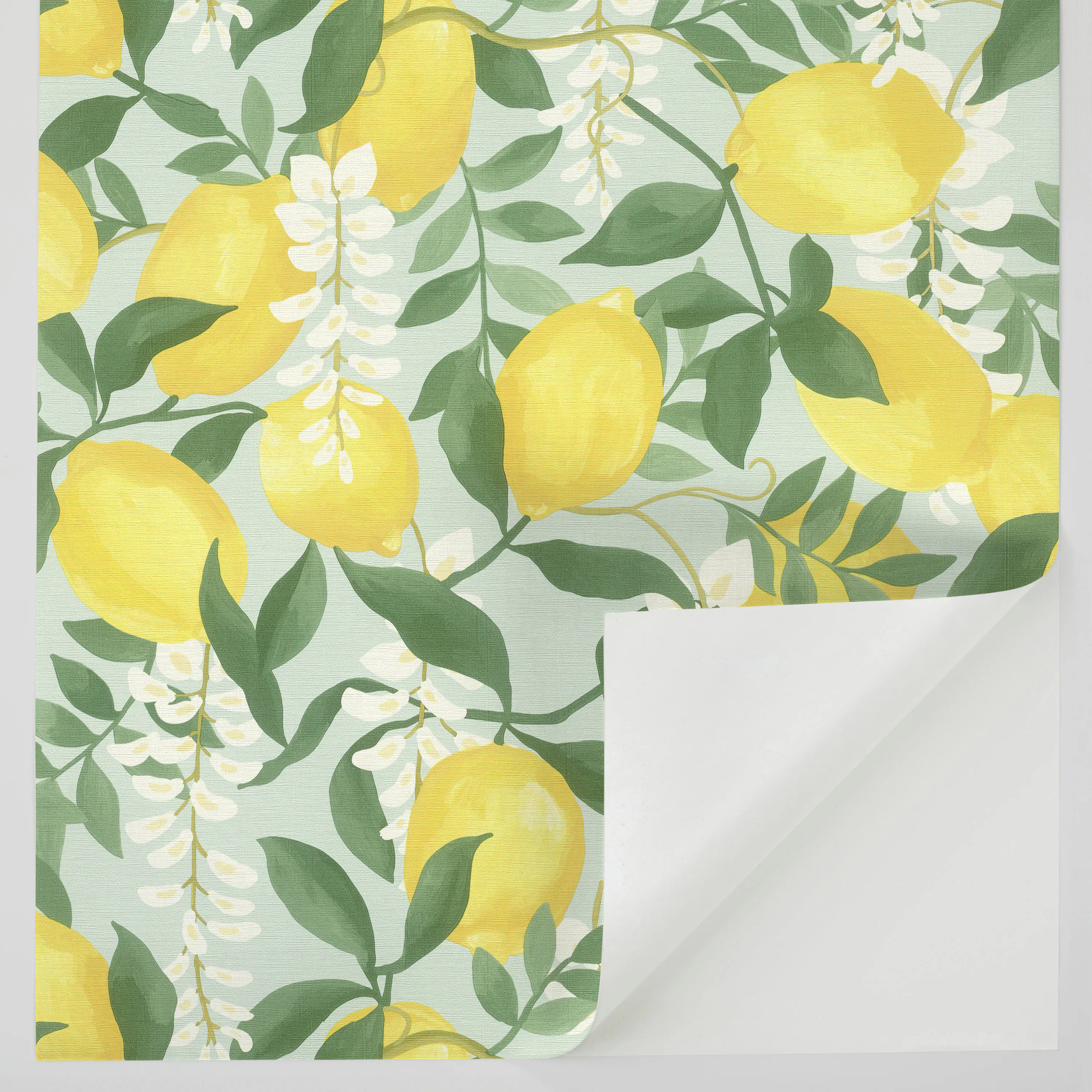 Tesa x Rasch selbstklebende Tapete Portofino Zitronen gelb grün 6 x 0,53 m 