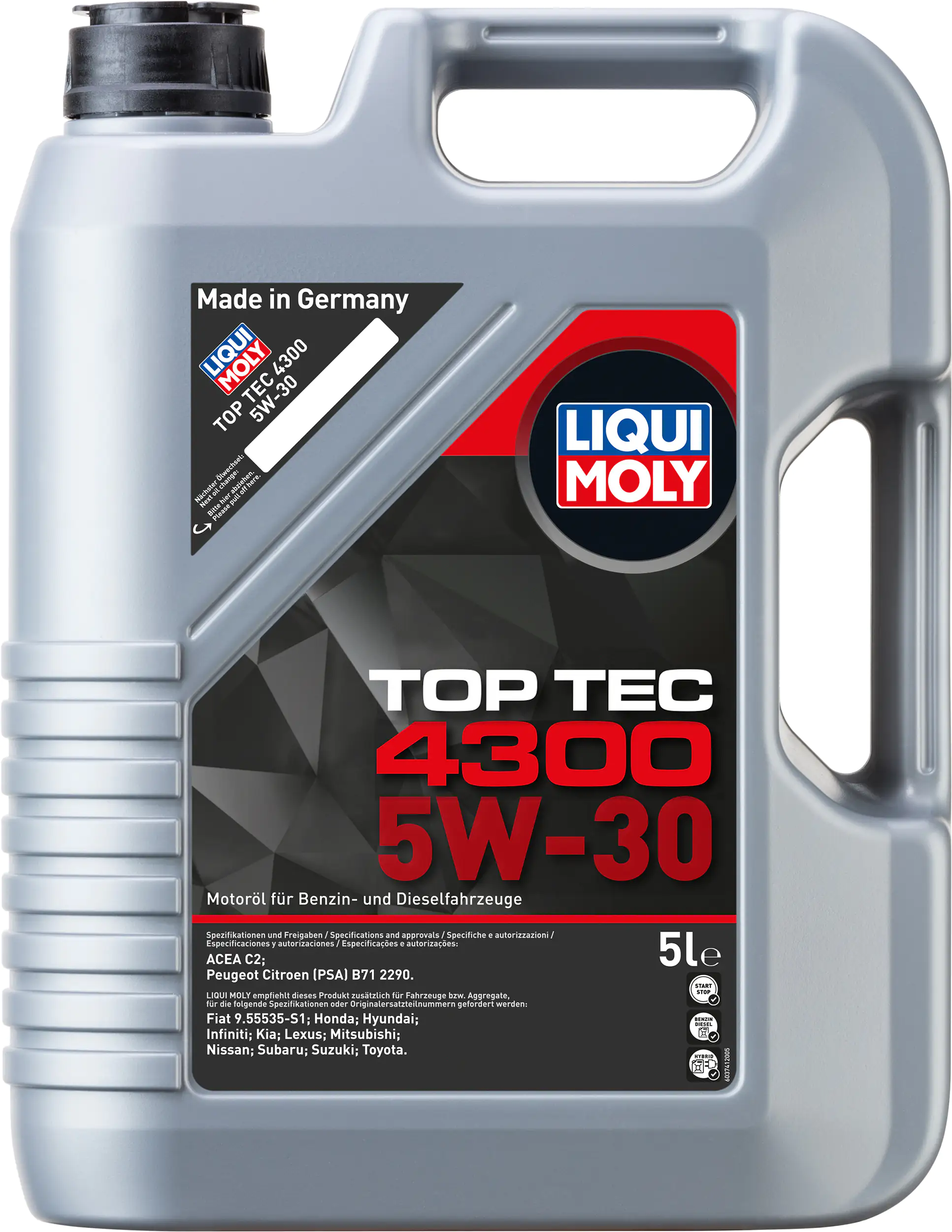 Liqui Moly Motoröl Top Tec 4300 SAE 5W-30 5 L