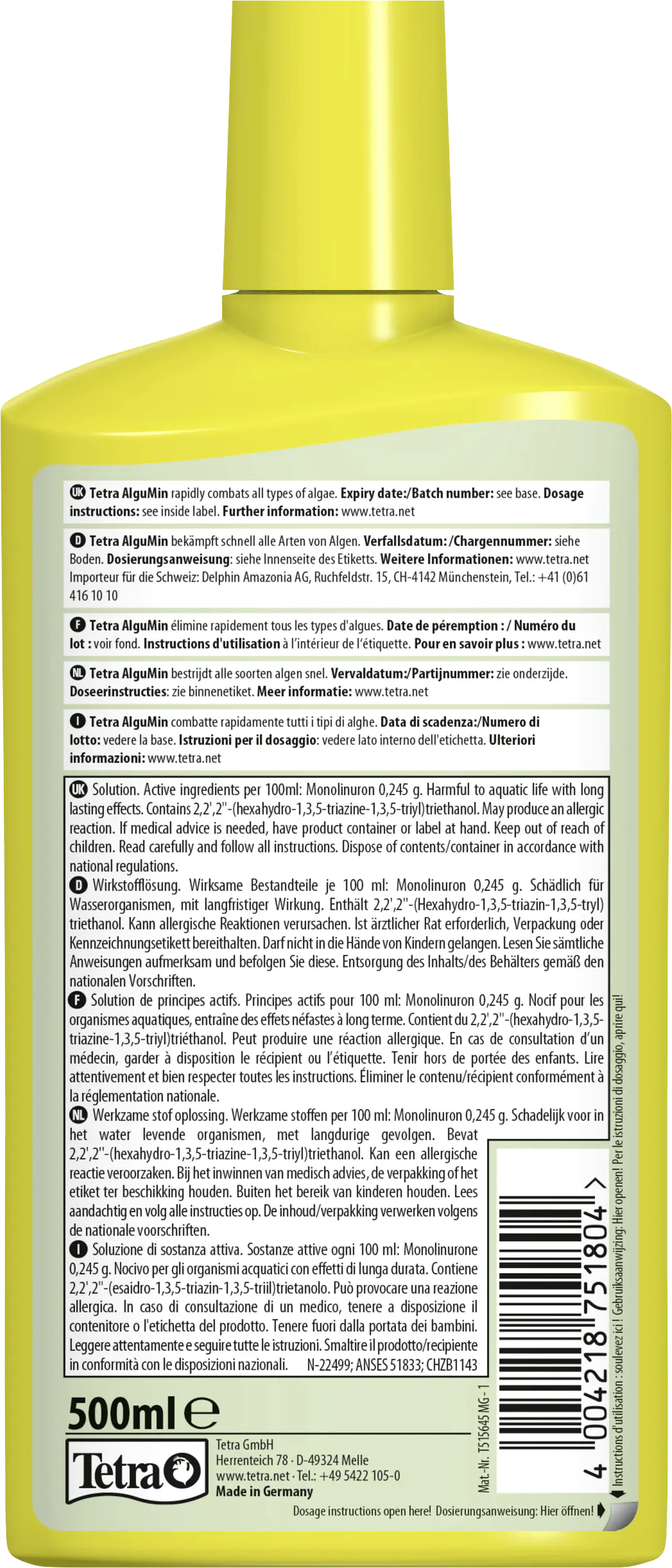 Tetra Wasserpflege AlguMin 500 ml