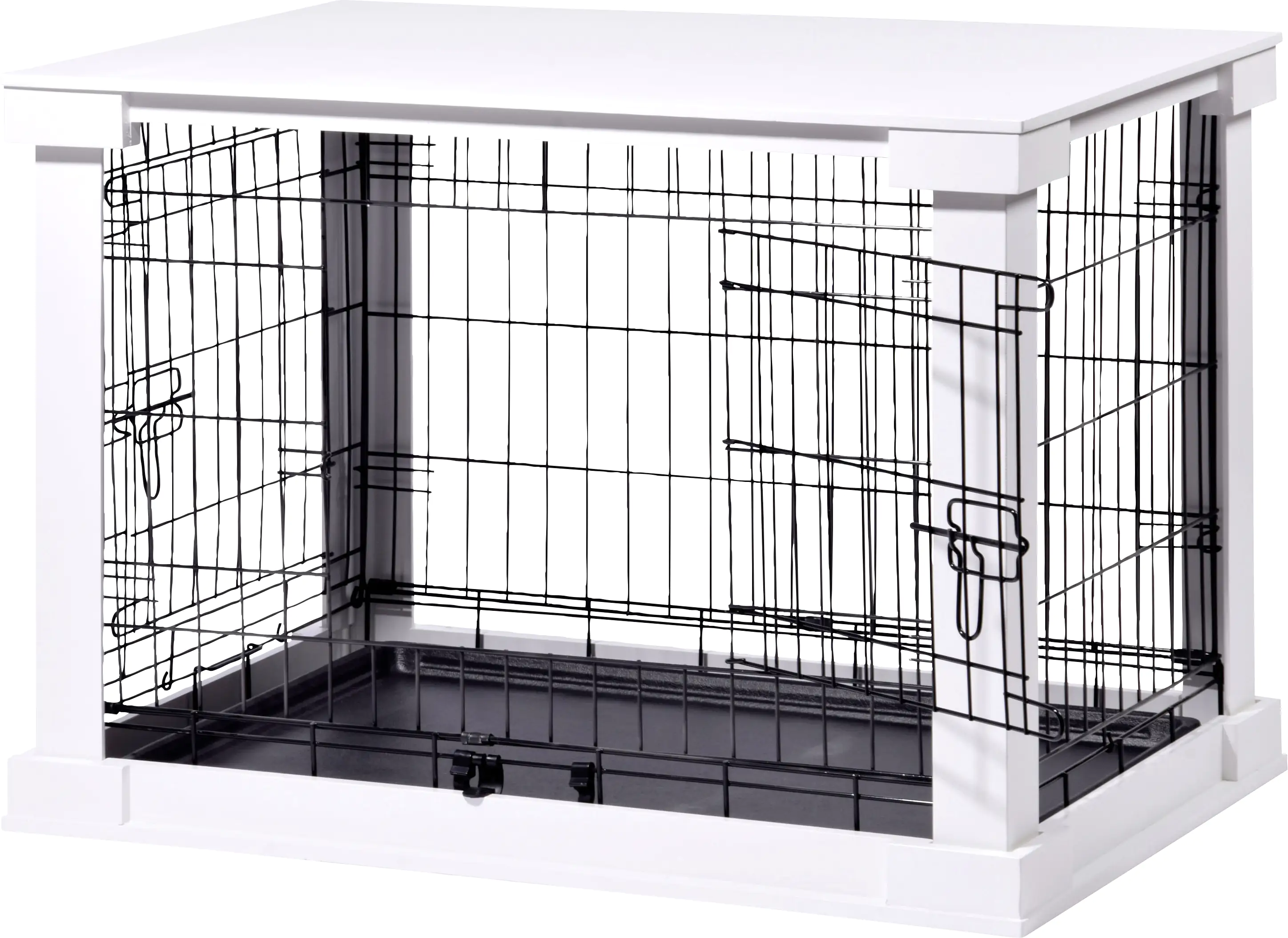 Dobar Design-Hundekäfig aus Holz mit Tischoberfläche