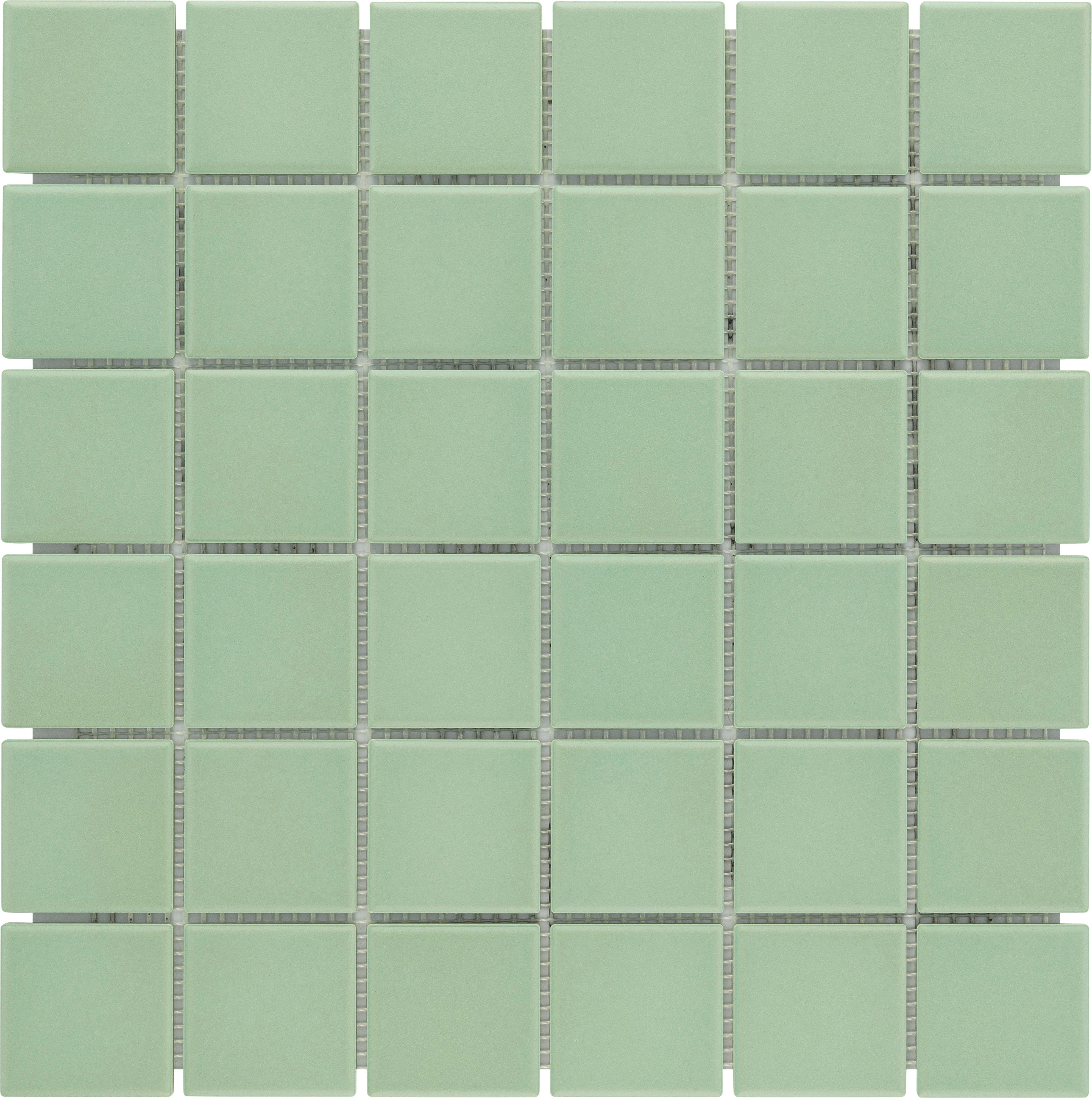 KNG Mosaikfliese rutschhemmend 29,7 x 29,7 cm grün unglasiert