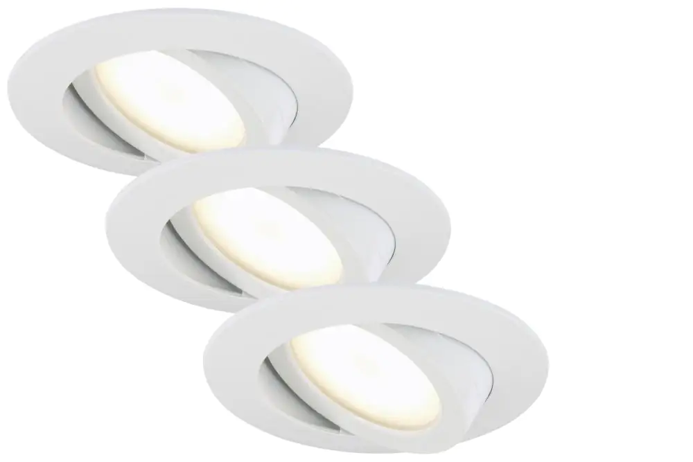 Briloner 3er Set LED Einbauleuchten Attach weiß Ø 8,2 cm dimmbar Briloner 3er Set LED Einbauleuchten Attach weiß Ø 8,2 cm dimmbar