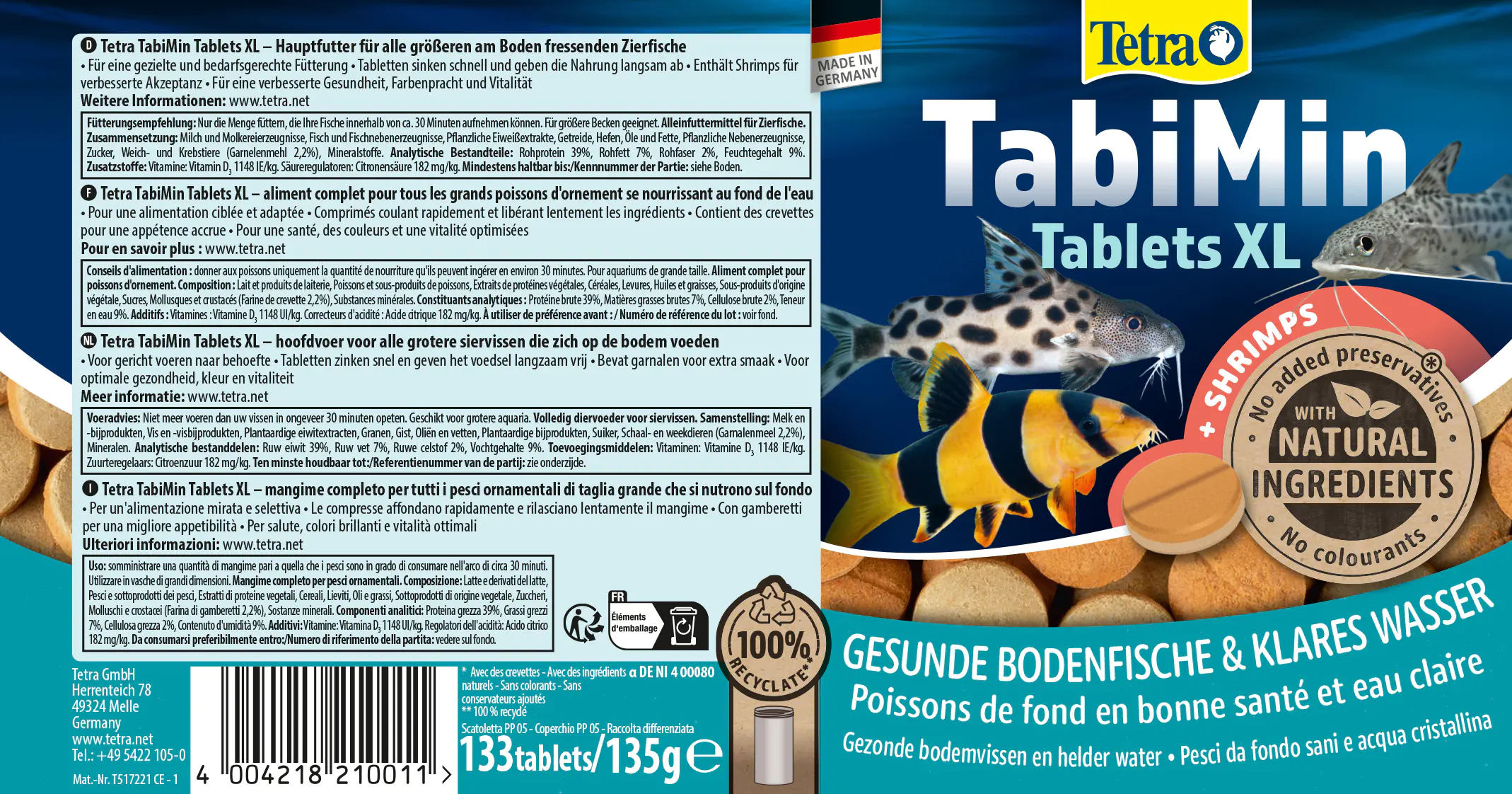 Tetra Tablets TabiMin XL 133 133 Tabletten Tetra Tablets TabiMin XL 133 133 Tabletten