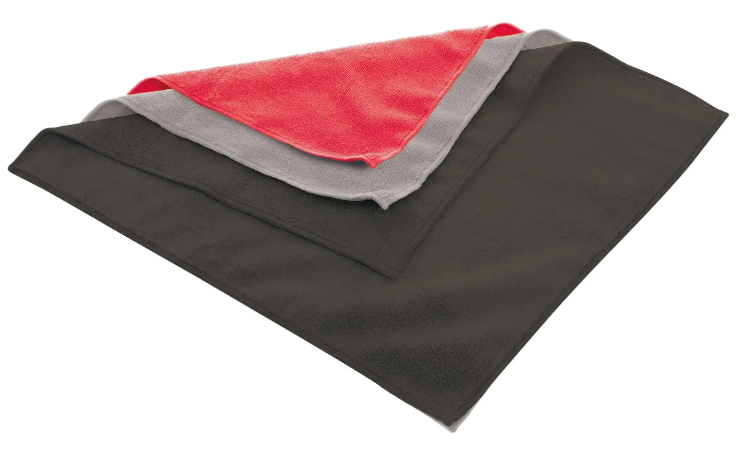 Walser Mikrofasertuch Set, 3 Stück PKW-Poliertücher, Auto-Putztuch 40x40 cm