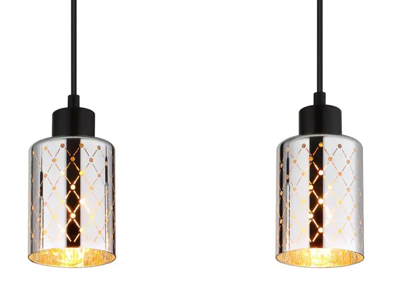 Globo Hängeleuchte Alonso 59 x 120 cm L x B schwarz