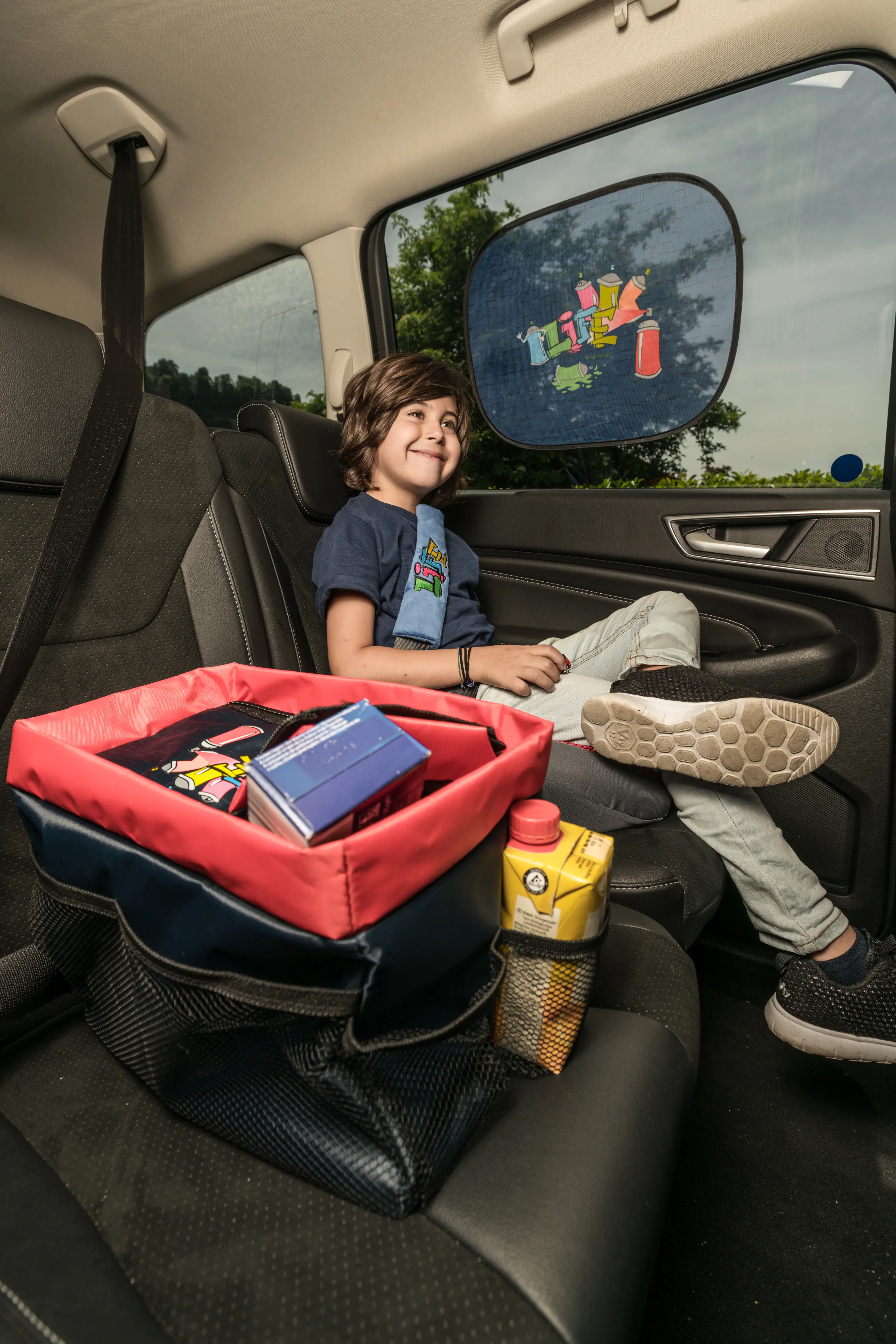 Walser Rückbankorganizer Graffiti blau 1-teilig