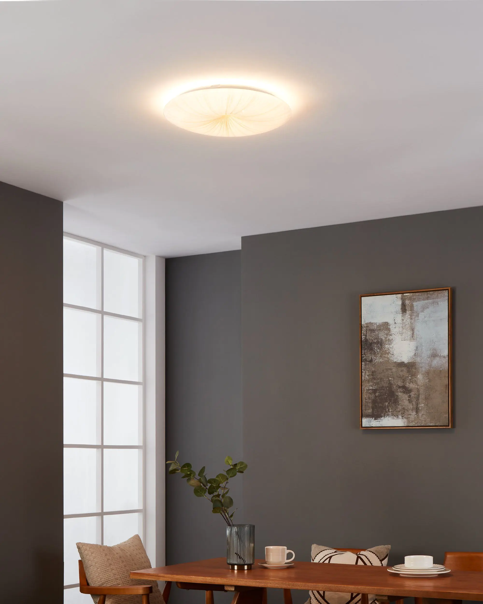 Eglo Deckenleuchte Nieves 1 weiß gold Ø 41 cm