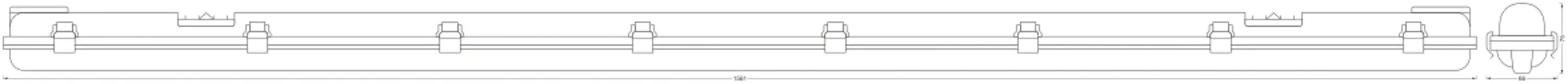 Osram Feuchtraumleuchte Submarine Sensor 19 Watt 150 cm