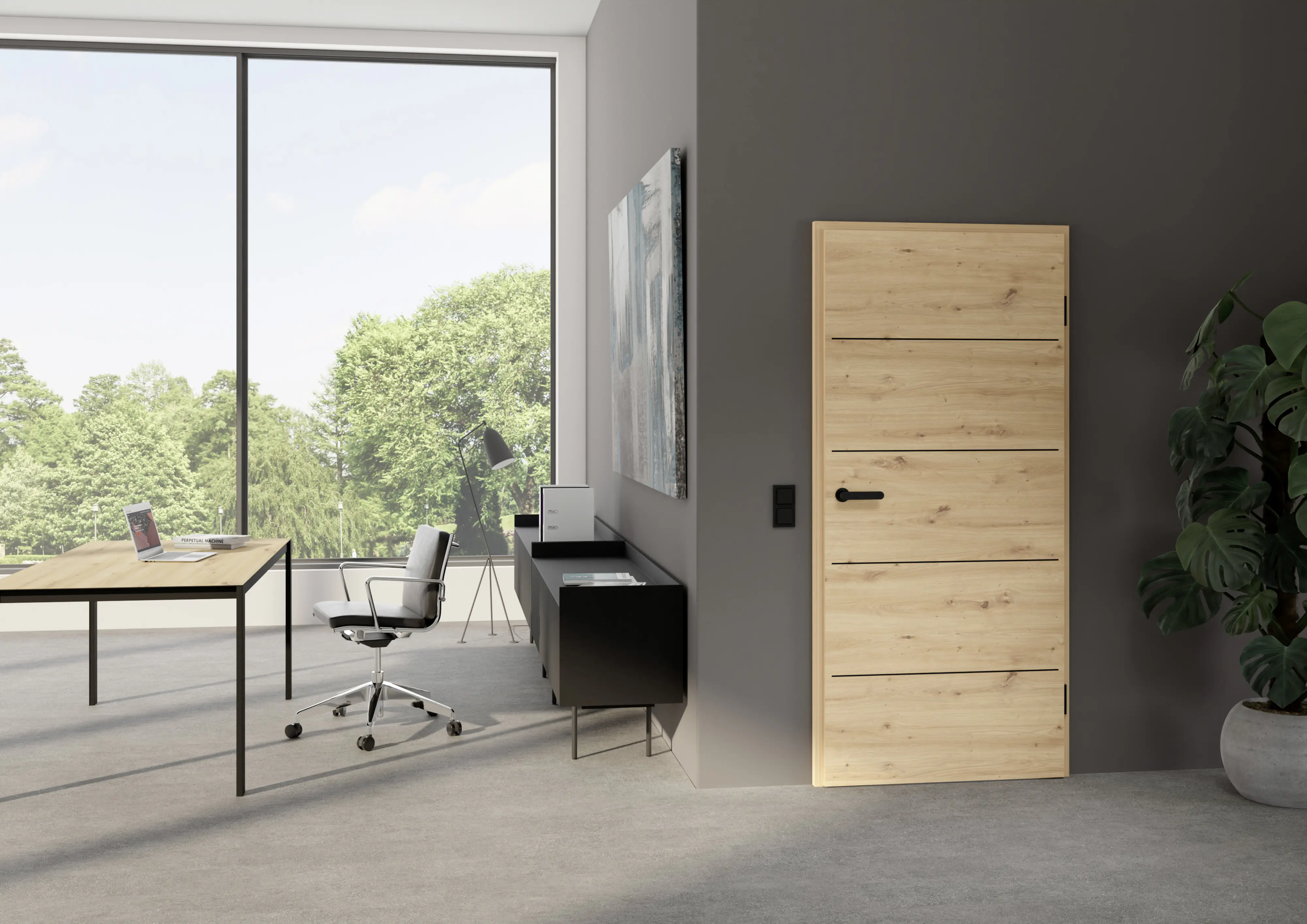 GetaDoor Designtür Modern Line CPL Artis Eiche Röhrenspan