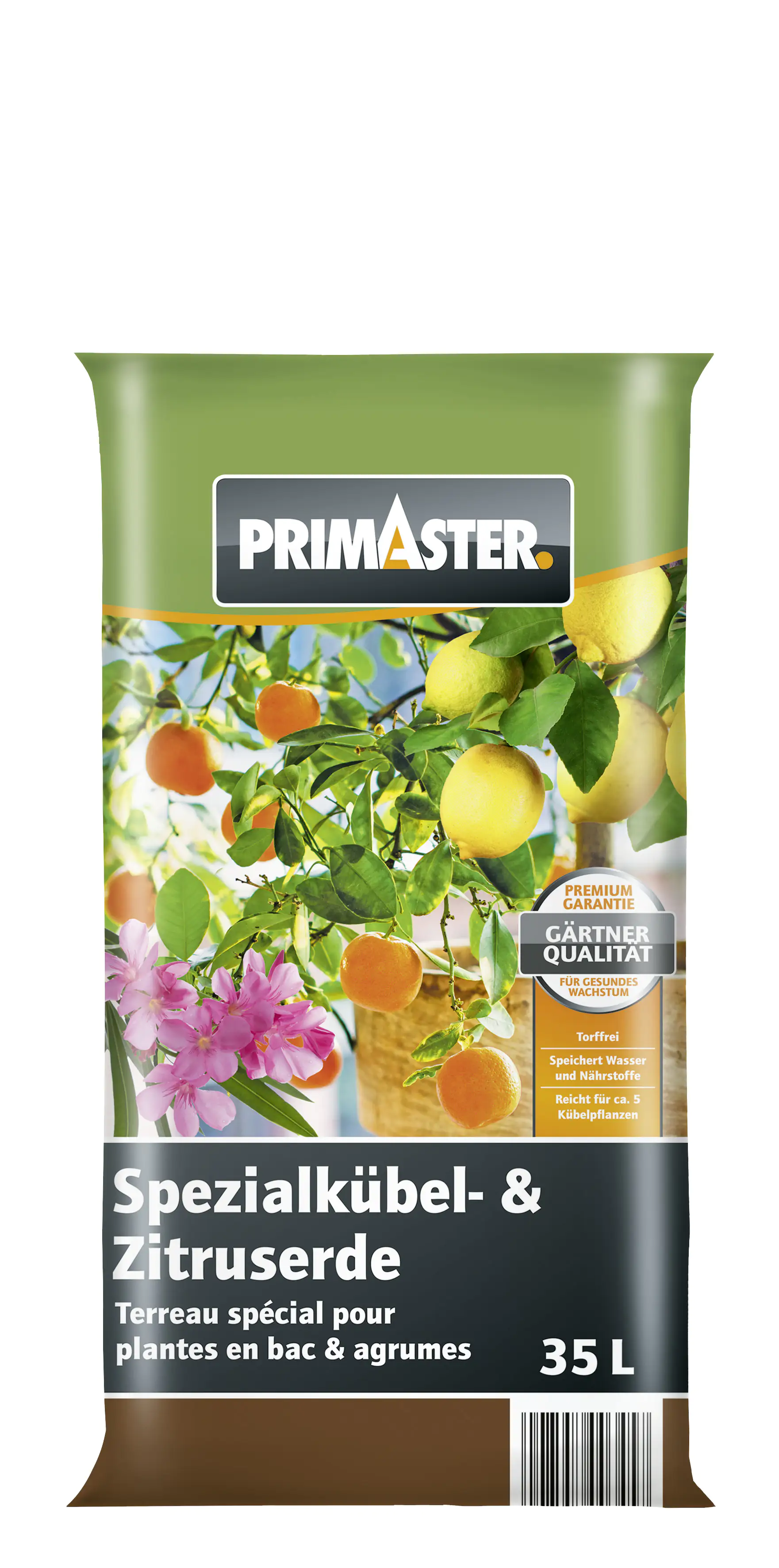 Primaster Kübel- & Zitruserde 35L torffrei mit Granulat