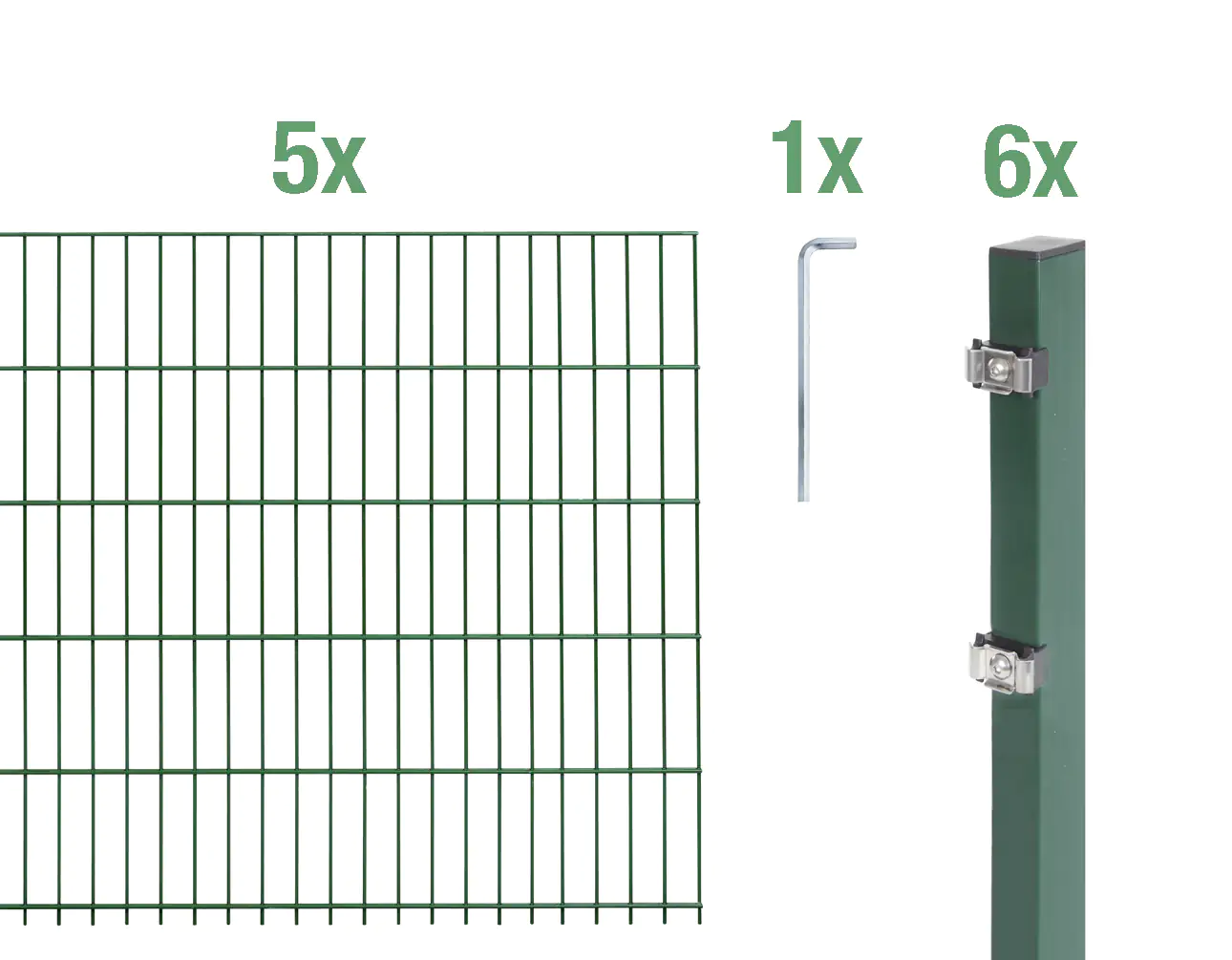 Alberts Komplettset Doppelstabmatten 10 m 160 cm 6/5/6 grün Alberts Komplettset Doppelstabmatten 10 m 160 cm 6/5/6 grün