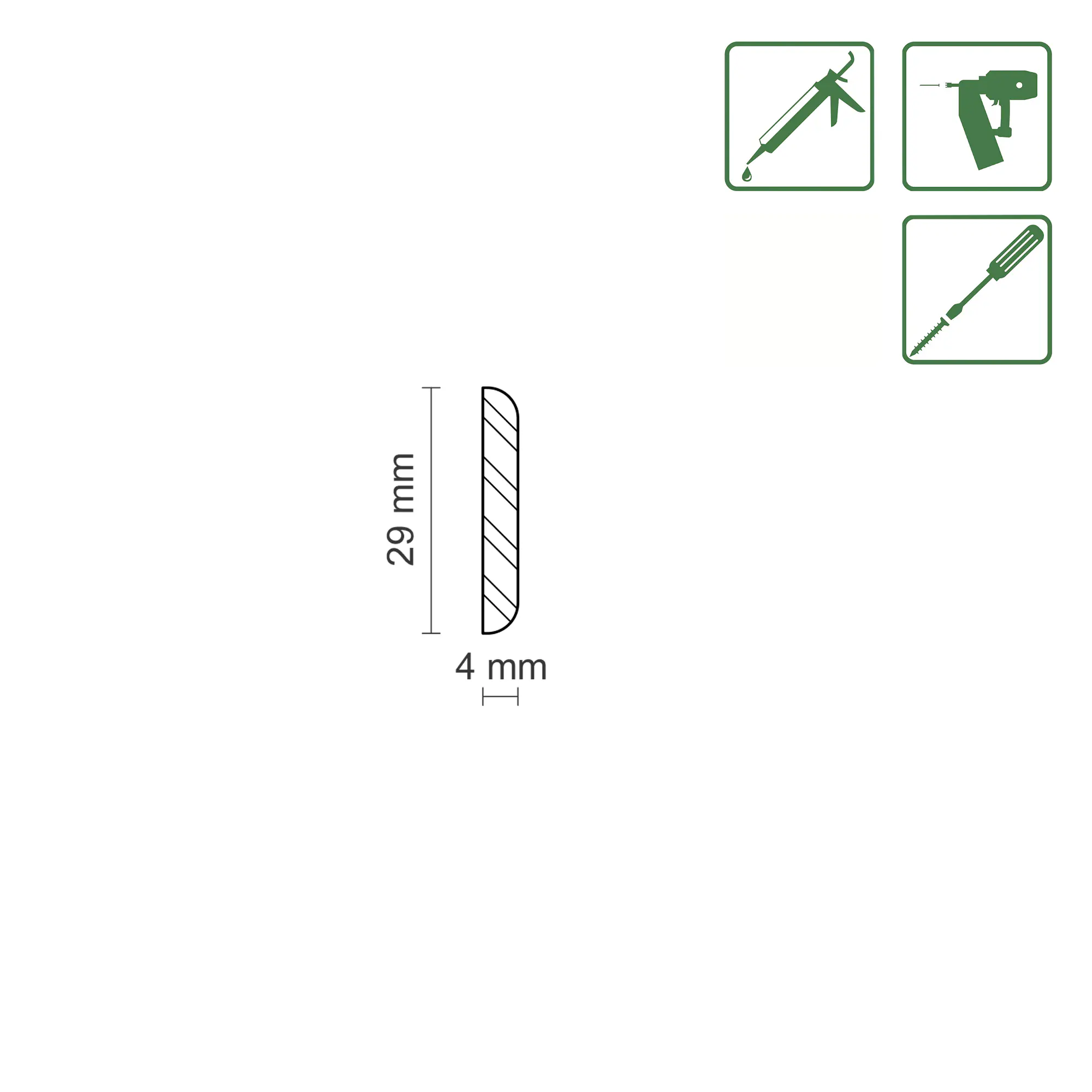 FN Neuhofer Tapetenleiste 2400 x 4 x 29 mm