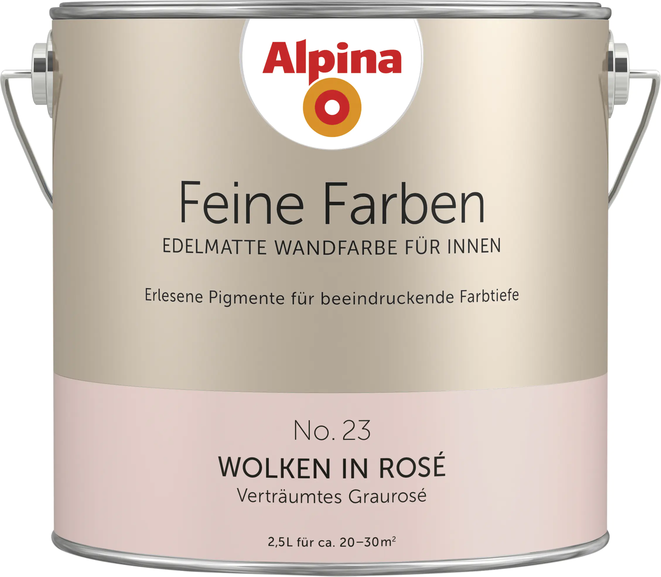 Alpina Feine Farben No. 23 Wolken in Rosê 2,5 L verträumtes graurosé edelmatt Alpina Feine Farben No. 23 Wolken in Rosê 2,5 L verträumtes graurosé edelmatt
