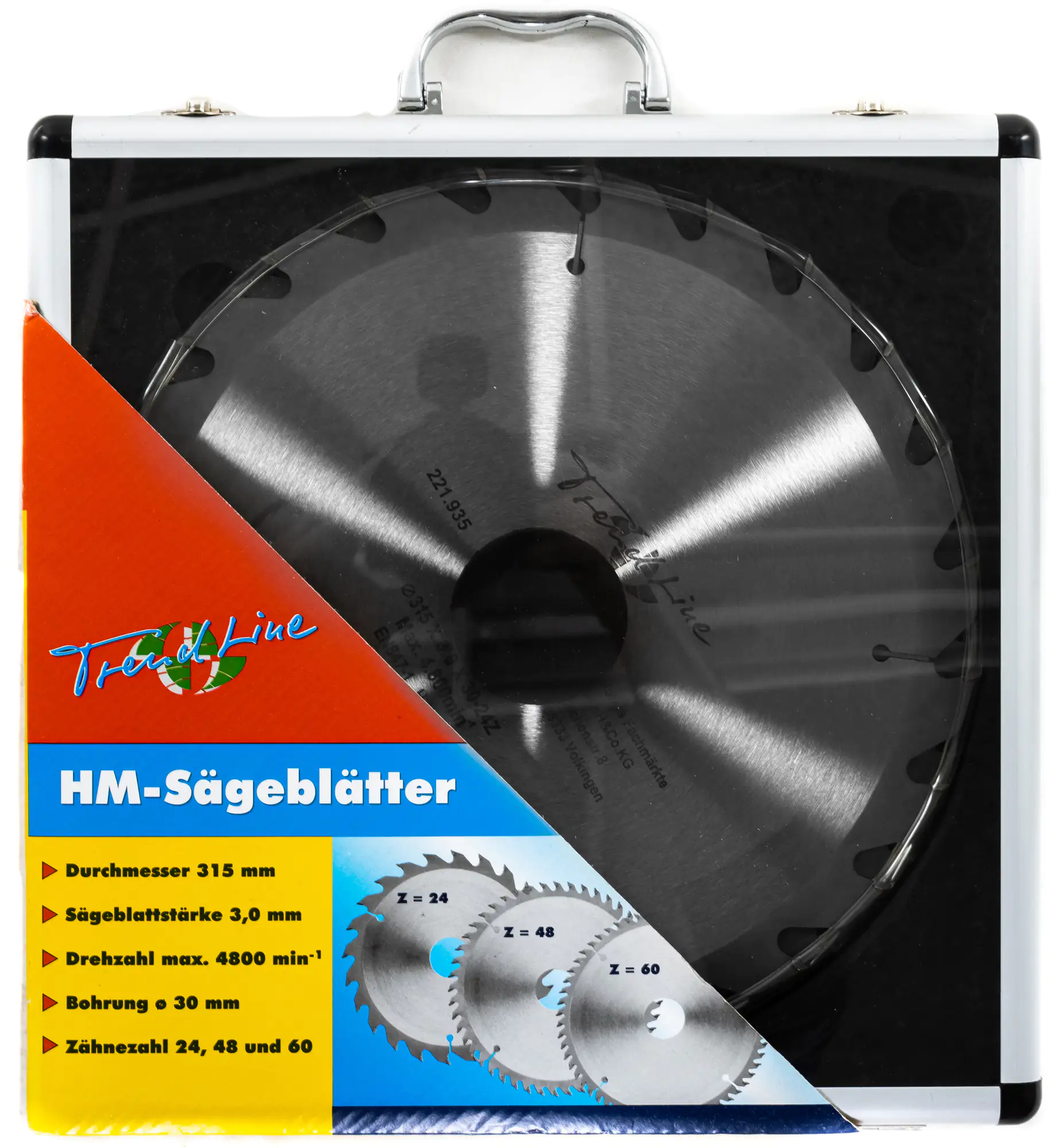 TrendLine HM-Kreissägeblätter Ø 315 mm Bohrung Ø 30 mm 3-teilig TrendLine HM-Kreissägeblätter Ø 315 mm Bohrung Ø 30 mm 3-teilig