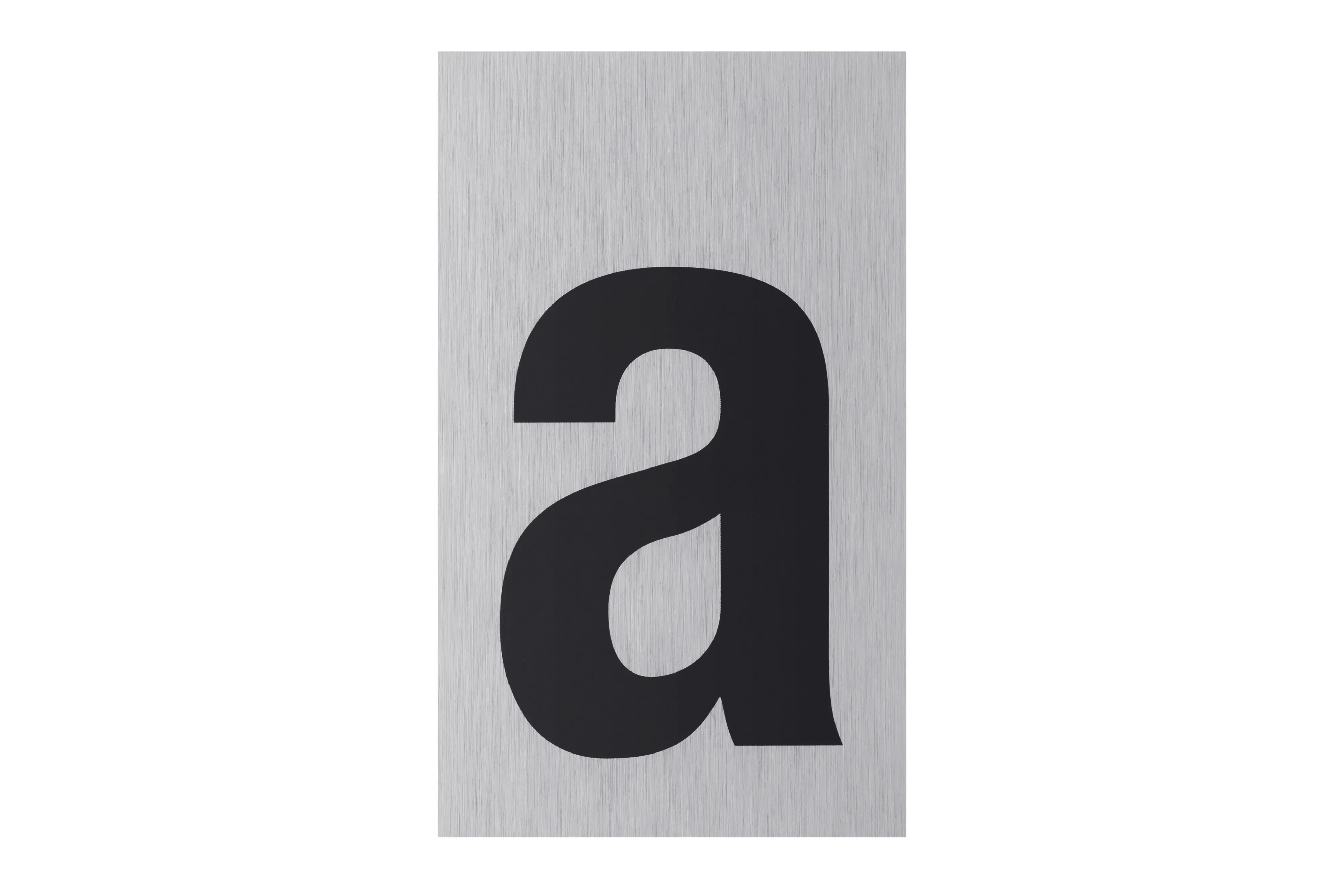 Conmetall Aufkleber Buchstabe a Aluminium 10 x 6 cm schwarz
