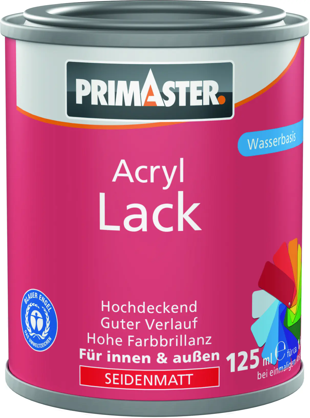 Primaster Acryl Lack feuerrot seidenmatt 125 ml Primaster Acryl Lack feuerrot seidenmatt 125 ml