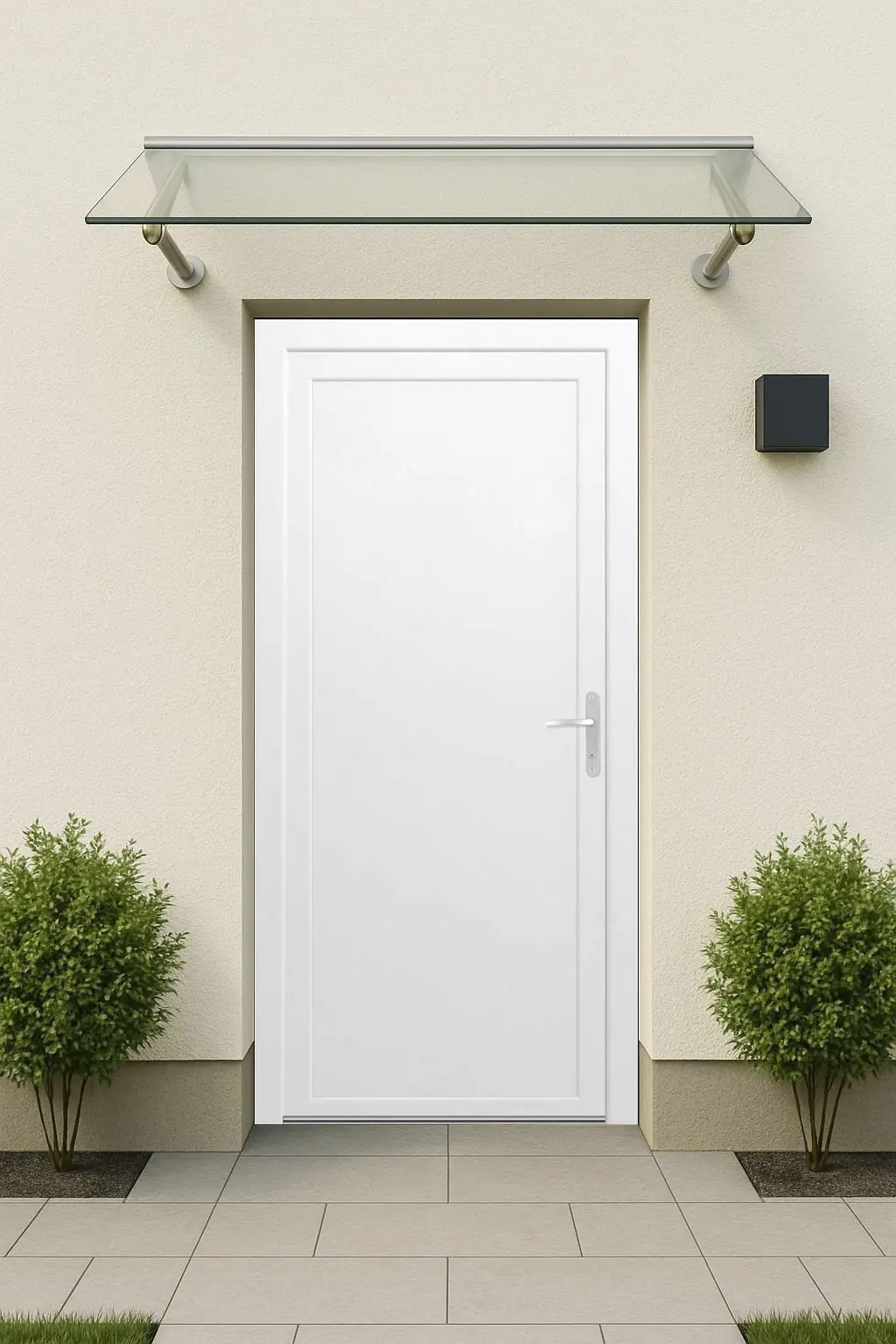 Panto Kunststoff-Nebeneingangstür K500-88 88 x 198 cm DIN R weiß