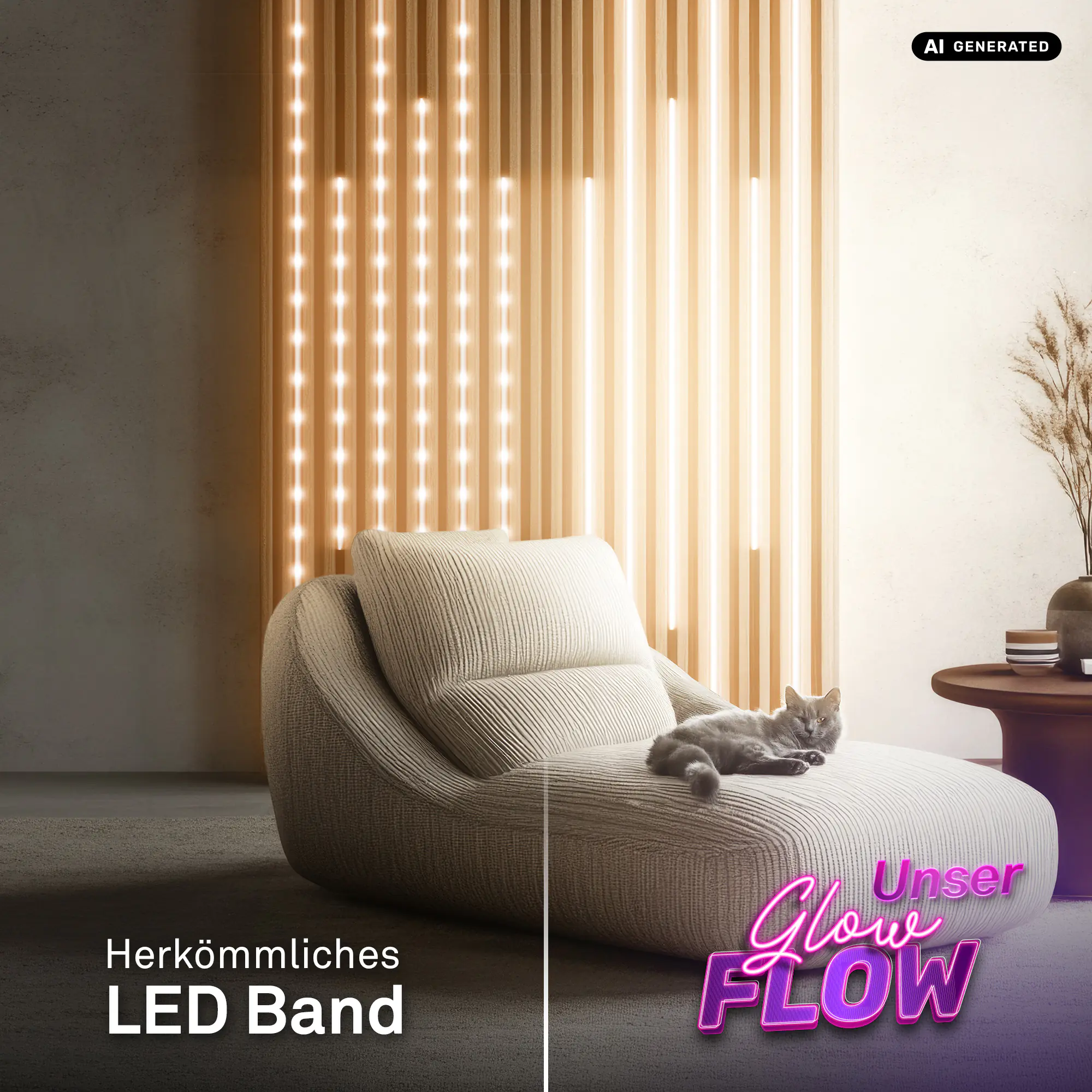 Briloner LED-Streifen Pimp your Panel Starterset COB RGBICW 2,6 m 15,6 W warmweiß RGB
