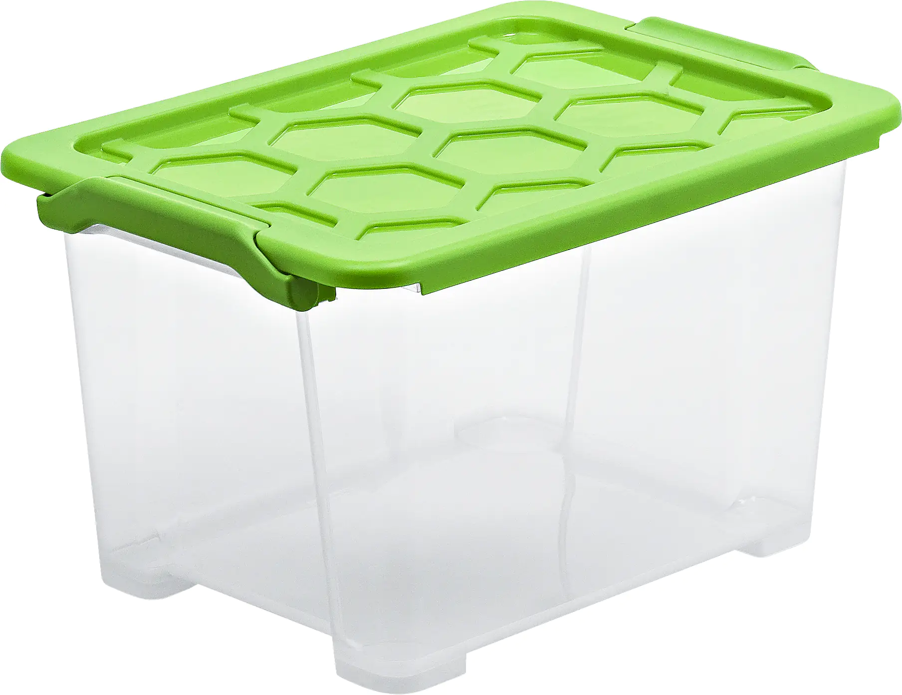 Rotho Aufbewahrungsbox EVO Safe inkl. Deckel 15 L transparent/grün