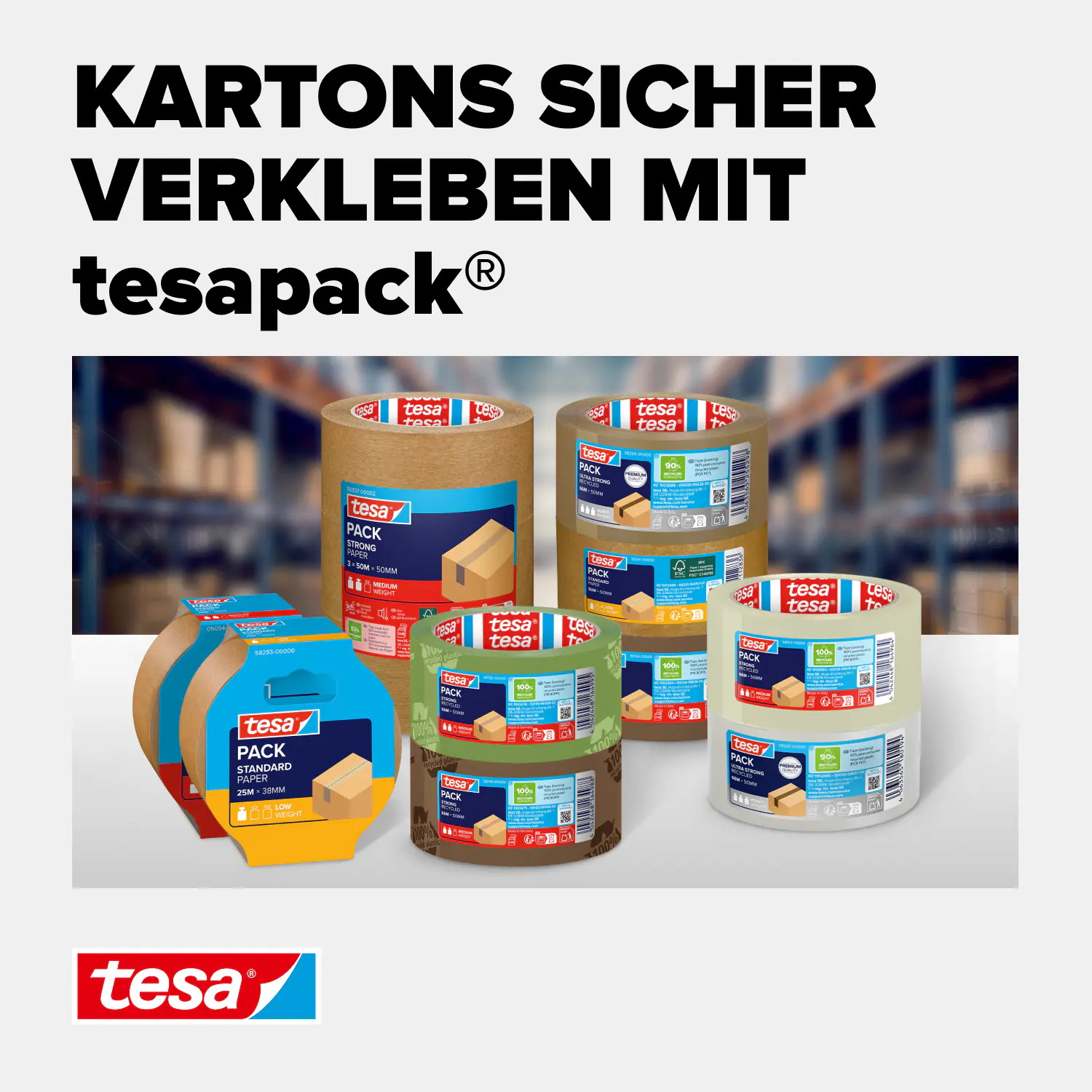 tesa Packband Paper 50 m x 50 mm, braun