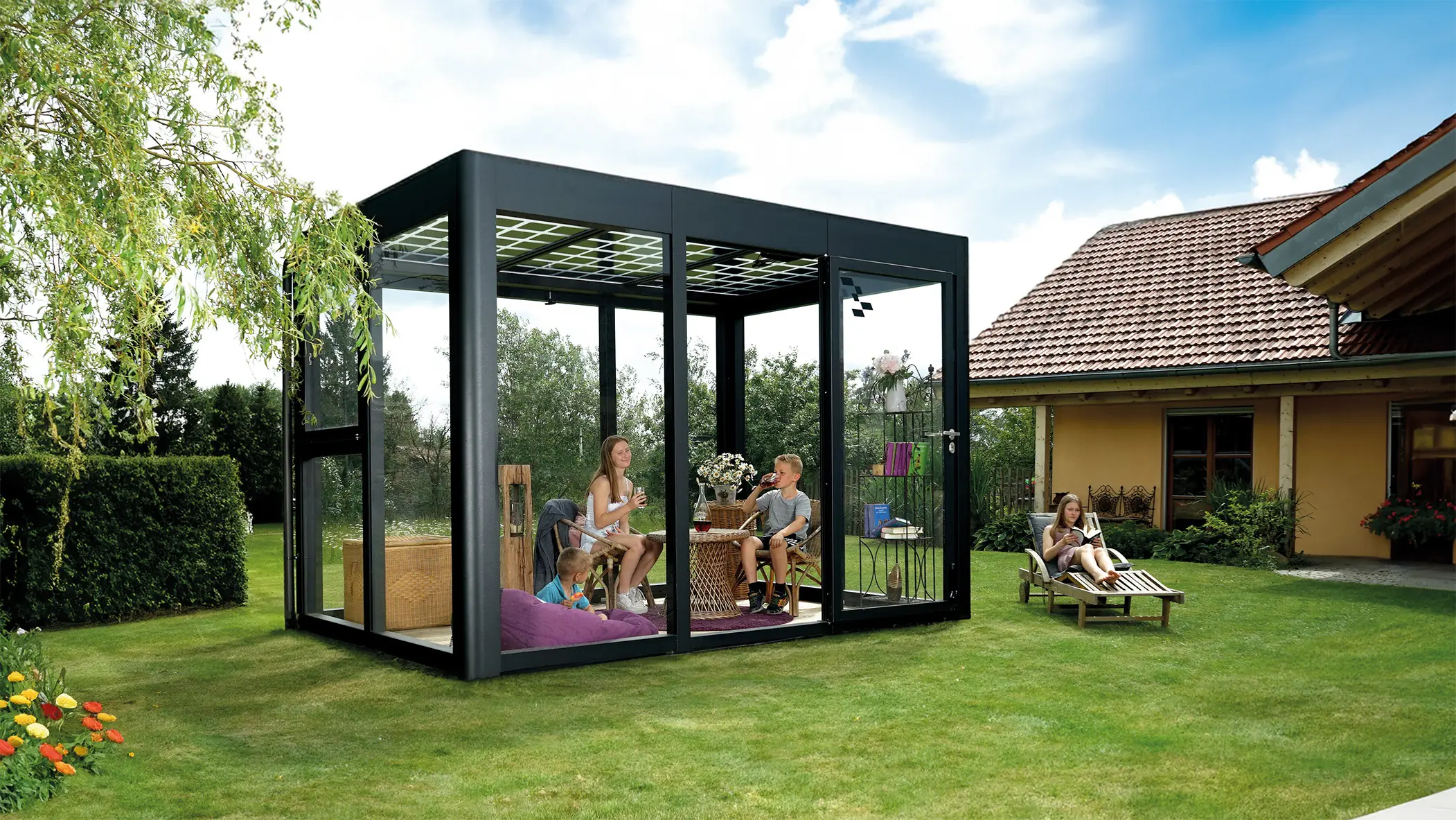 SunElements SunGarden Gartenhaus Energy 3.2 338 x 233 cm anthrazit-metallic