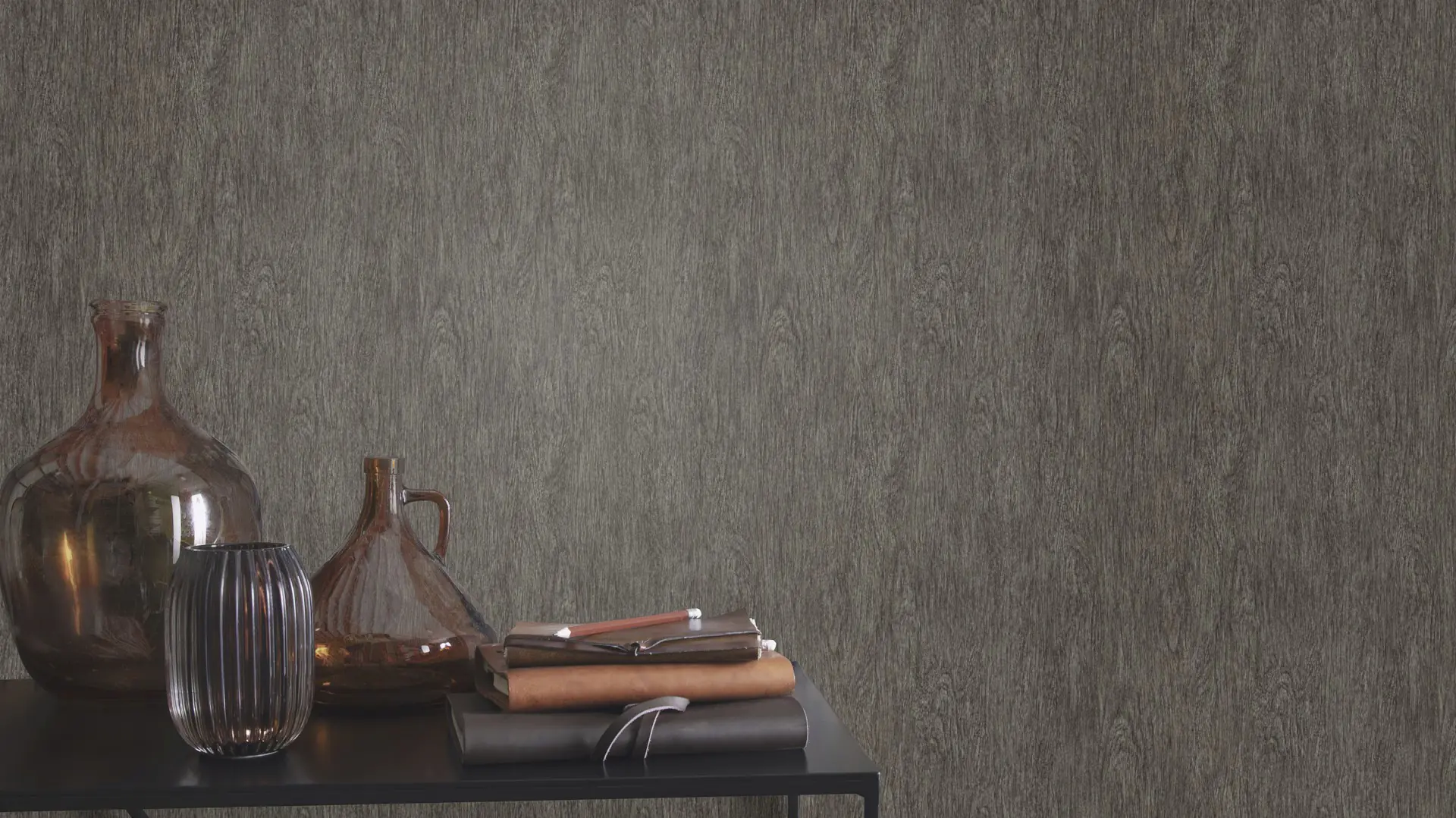 Schöner Wohnen Vliestapete Holzoptik schwarz 10,05 x 0,53 m