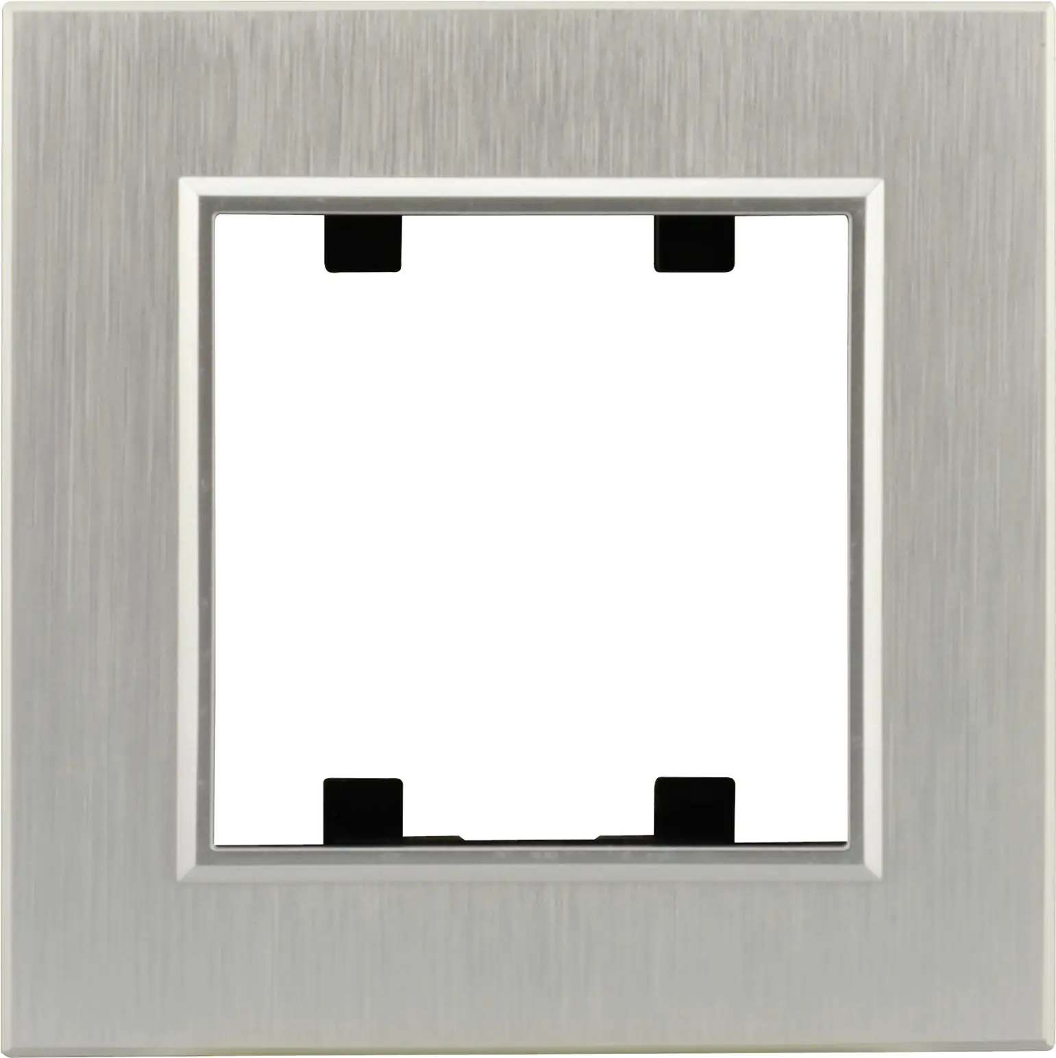 Unitec Abdeckrahmen 1-fach LUMIA, Metall silber Unitec Abdeckrahmen 1-fach LUMIA, Metall silber