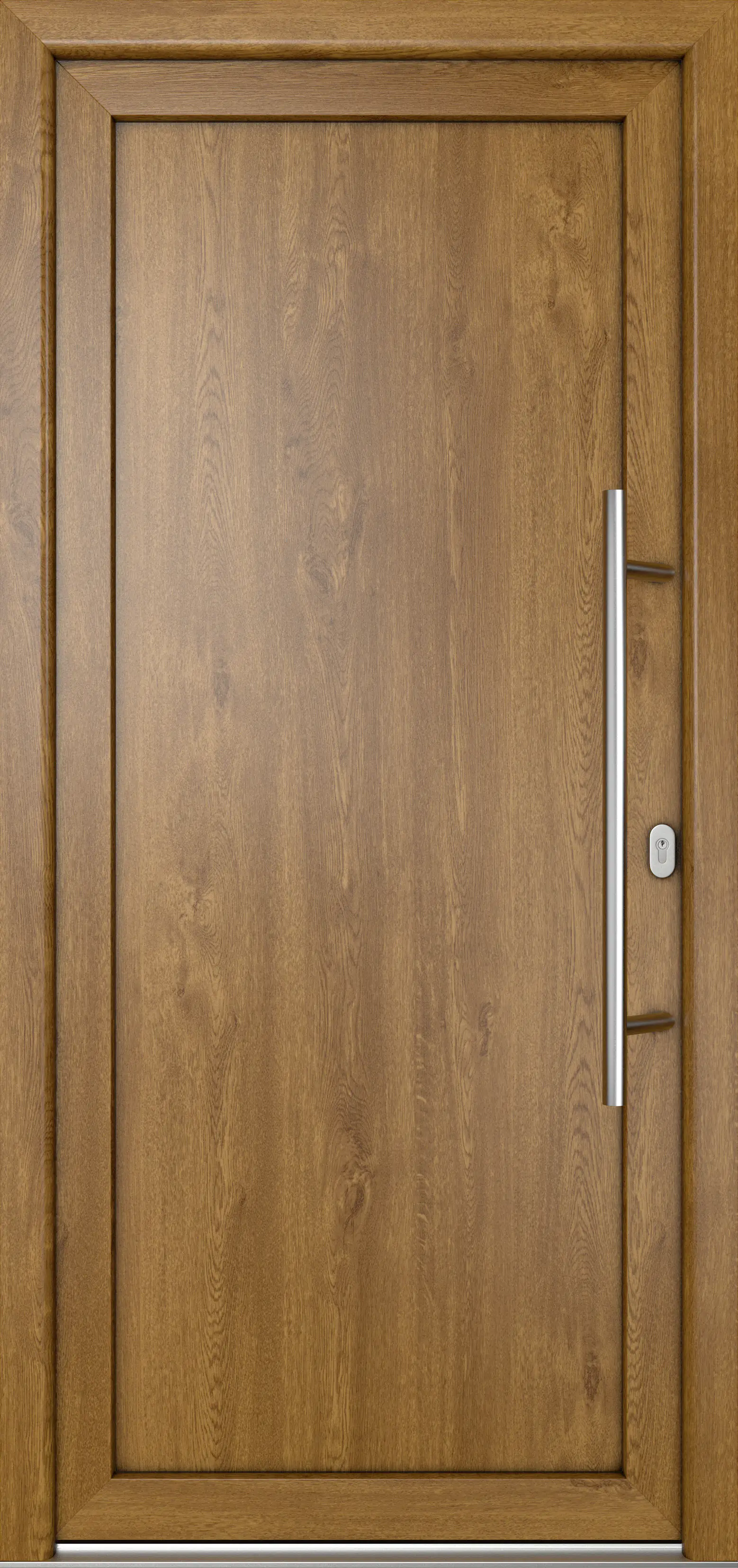 Meeth Haustür Signum Pro PVC Modell 01 98 x 200 cm DIN Rechts weiß/golden oak Meeth Haustür Signum Pro PVC Modell 01 98 x 200 cm DIN Rechts weiß/golden oak