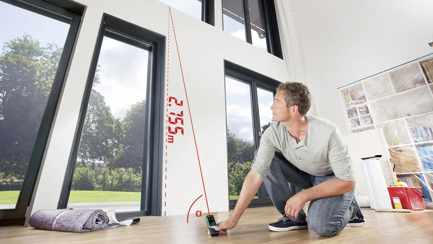 Bosch Laser-Entfernungsmessgerät PLR 50 C inkl. Batterien